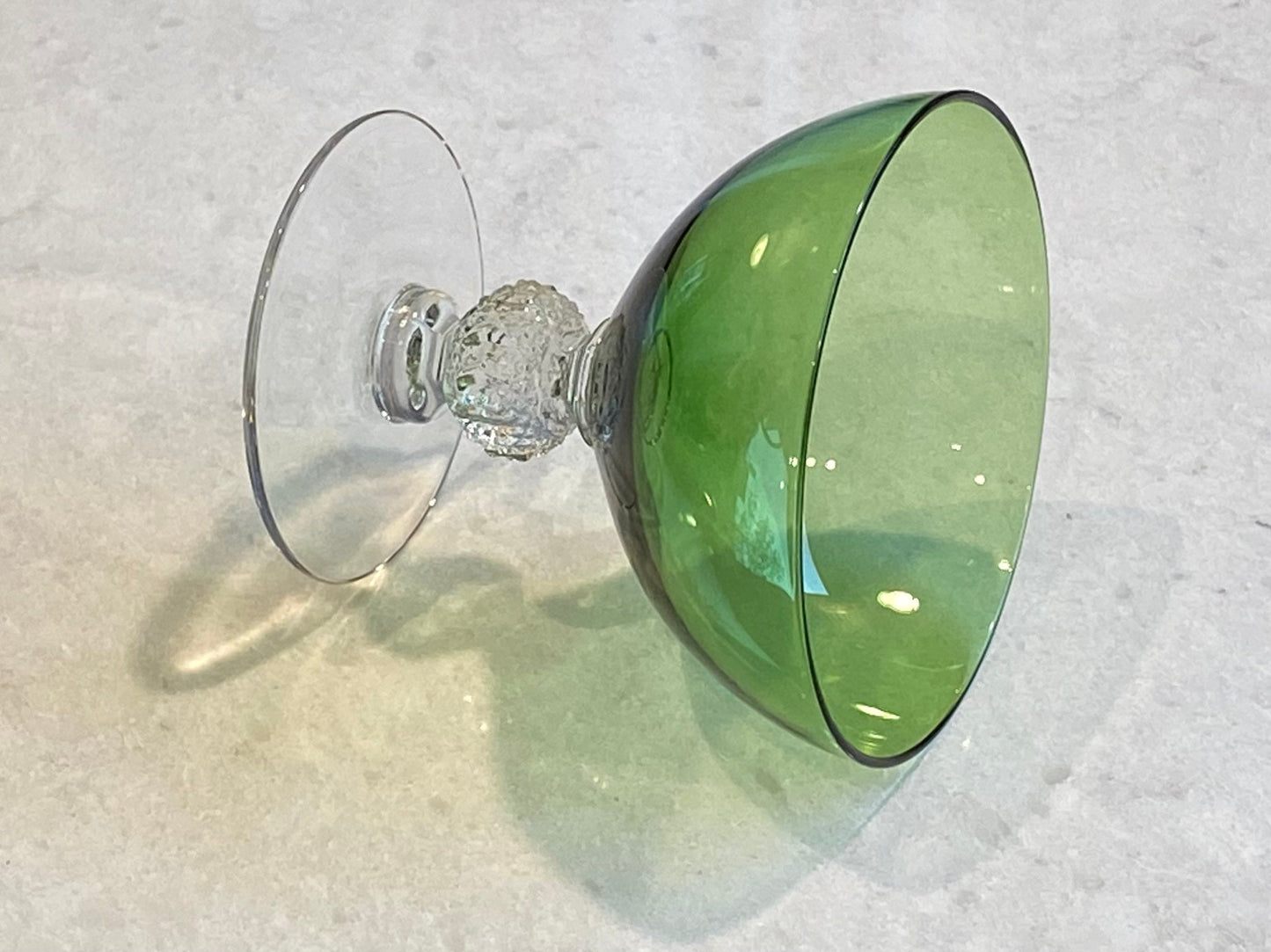 Vintage Cambridge Aurora Green Coupes / Dessert Cups - Set of 3