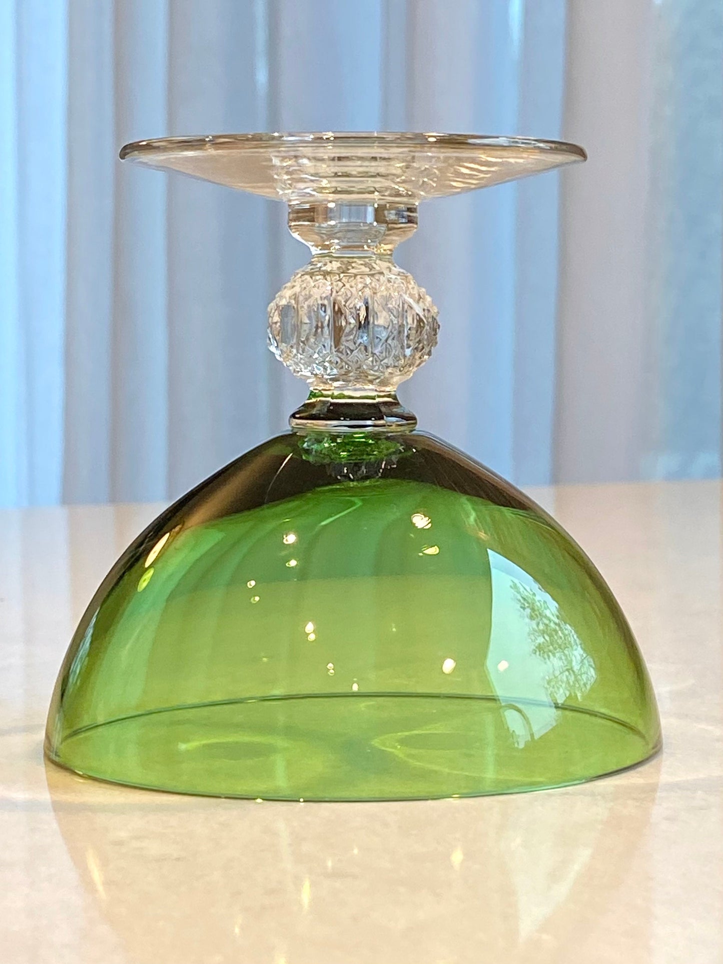 Vintage Cambridge Aurora Green Coupes / Dessert Cups - Set of 3