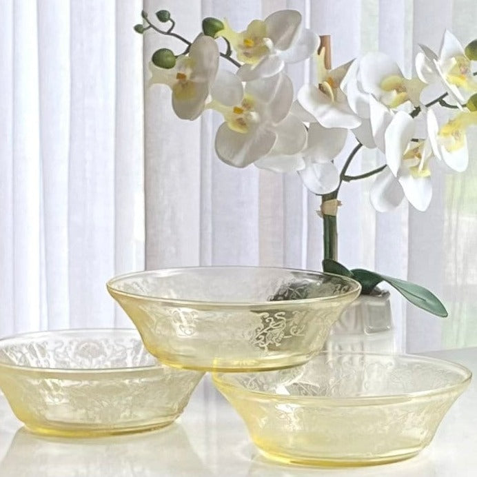 Vintage Hazel Atlas Florentine 2 Yellow Poppy 8 inch Bowls (circa 1932 - 1935) - One (1) Remaining
