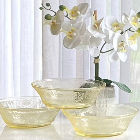 Vintage Hazel Atlas Florentine 2 Yellow Poppy 8 inch Bowls (circa 1932 - 1935) - One (1) Remaining