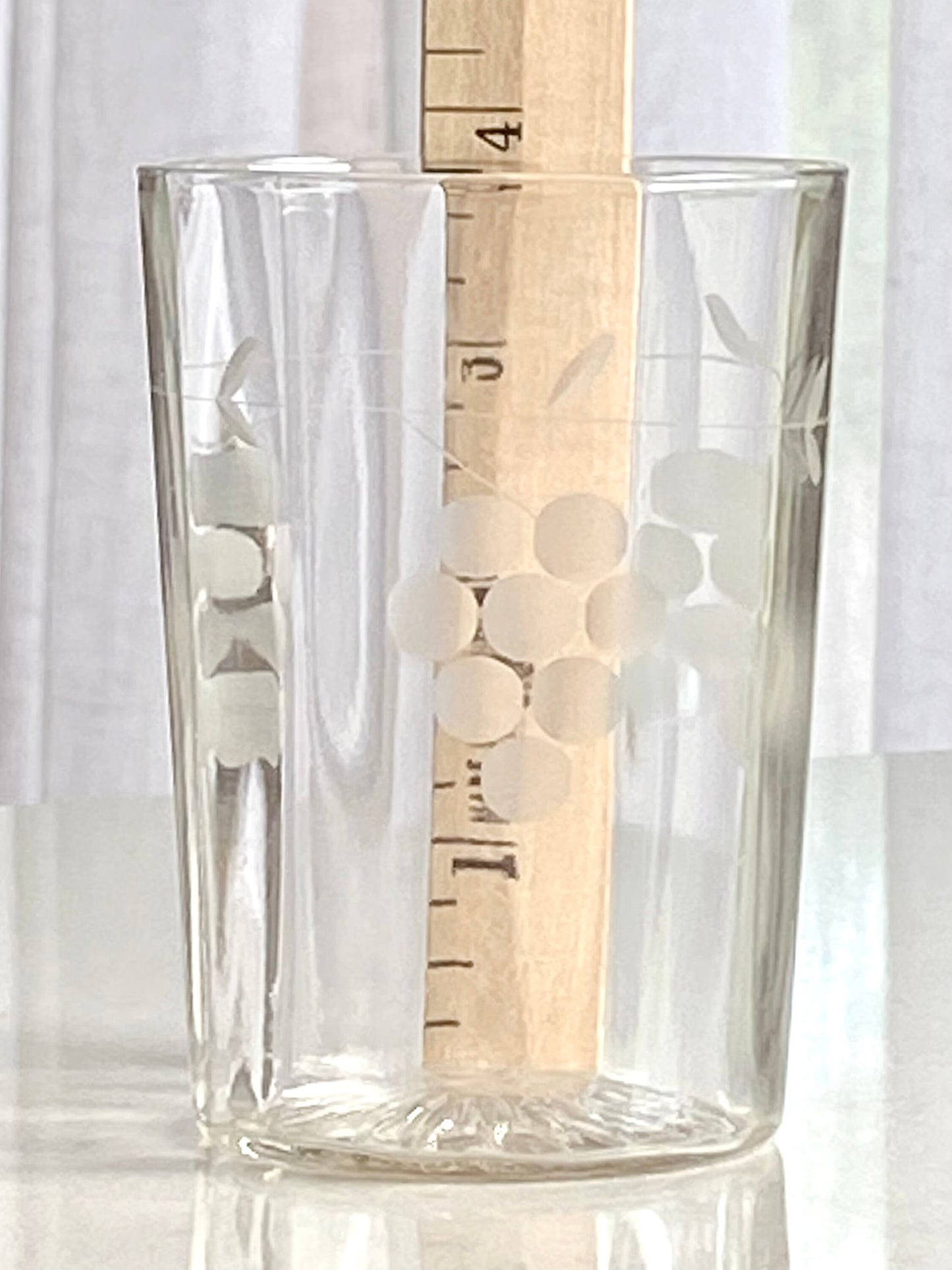 Vintage Etched Glasses - Set of 4 (Set #822T)