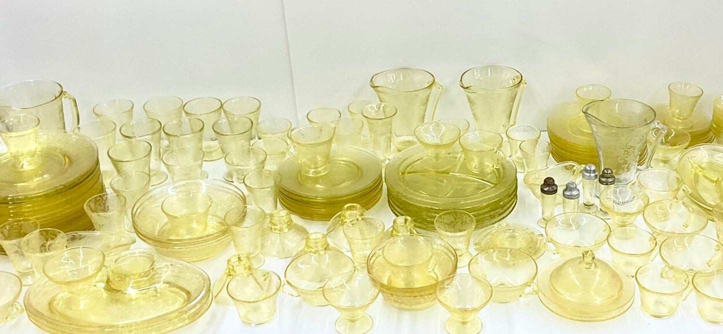 Vintage Hazel Atlas Florentine 2 Yellow Poppy 8 inch Bowls (circa 1932 - 1935) - One (1) Remaining