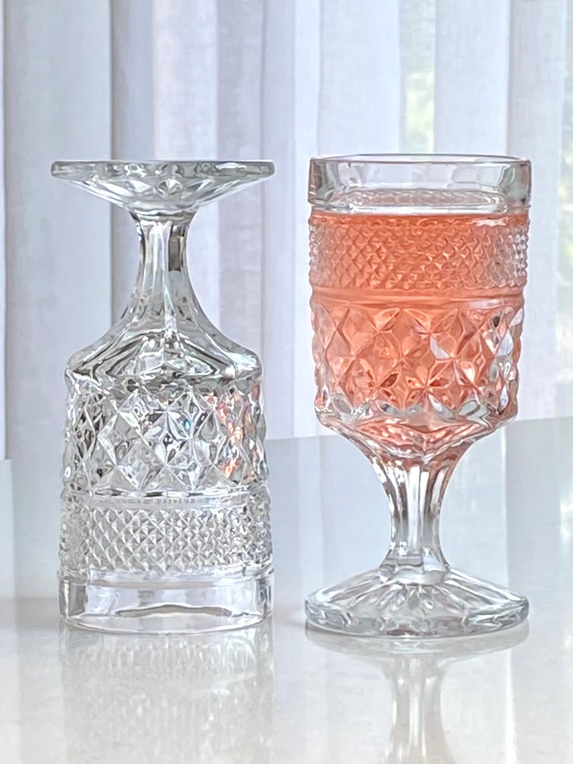 Vintage Anchor Hocking Wexford 6 Ounce Glasses (circa 1962 - 1998) - 32 available