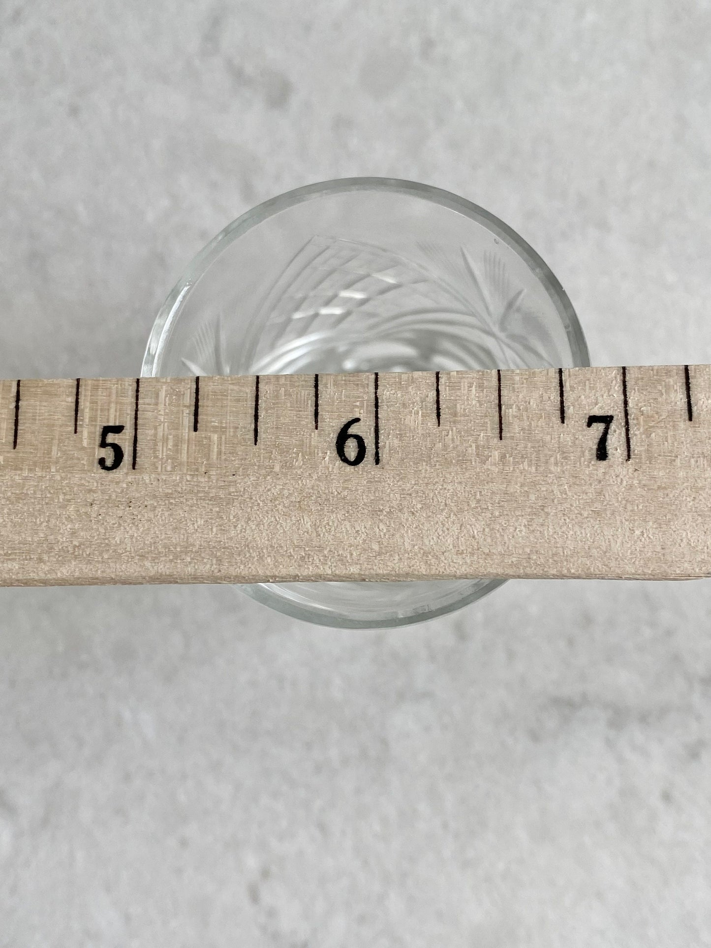 Vintage Criss Cut Pattern Glasses - Set of 4