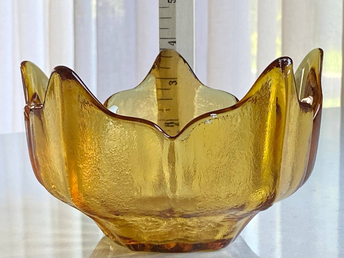 Vintage Viking Glass Amber MCM Stockholm Bowl