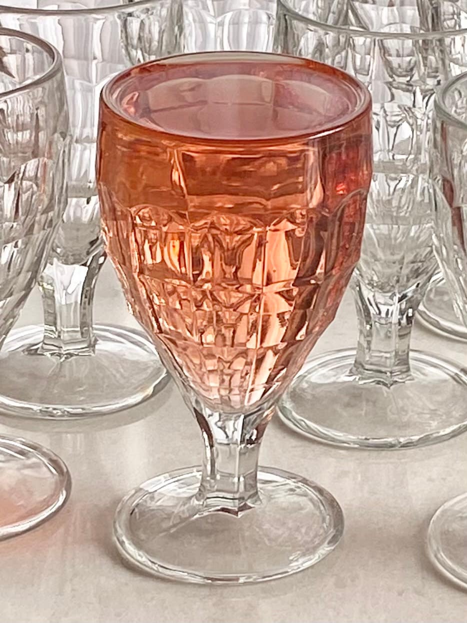 Vintage Block Optic Thumbprint Glasses - 20 Available