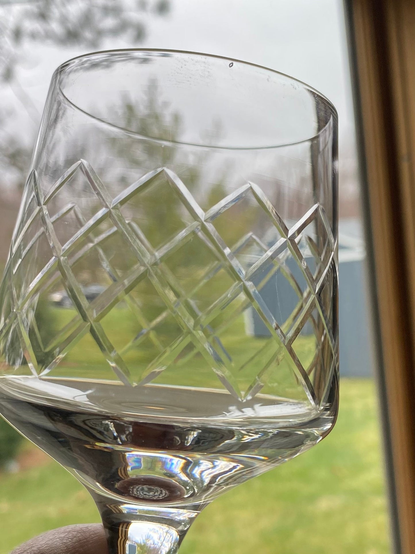 Vintage Easterling Lady Victoria Crystal Glasses - Set of 4 (Set #1222A)