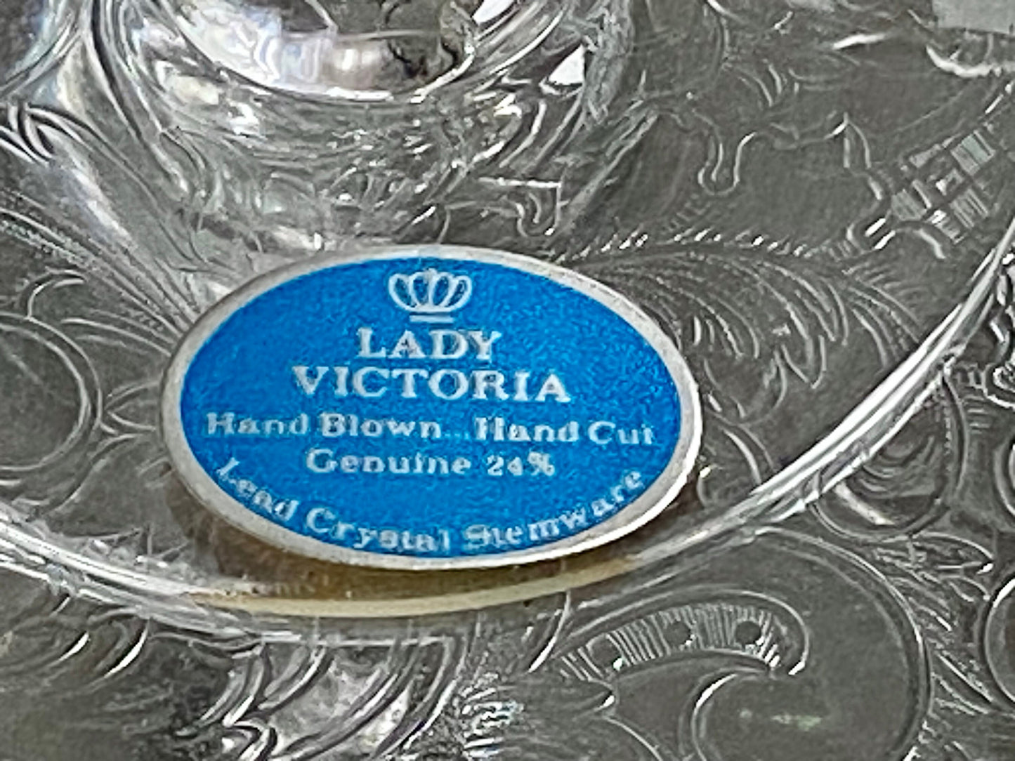 Vintage Easterling Lady Victoria Crystal Glasses - Set of 4 (Set #1222A)