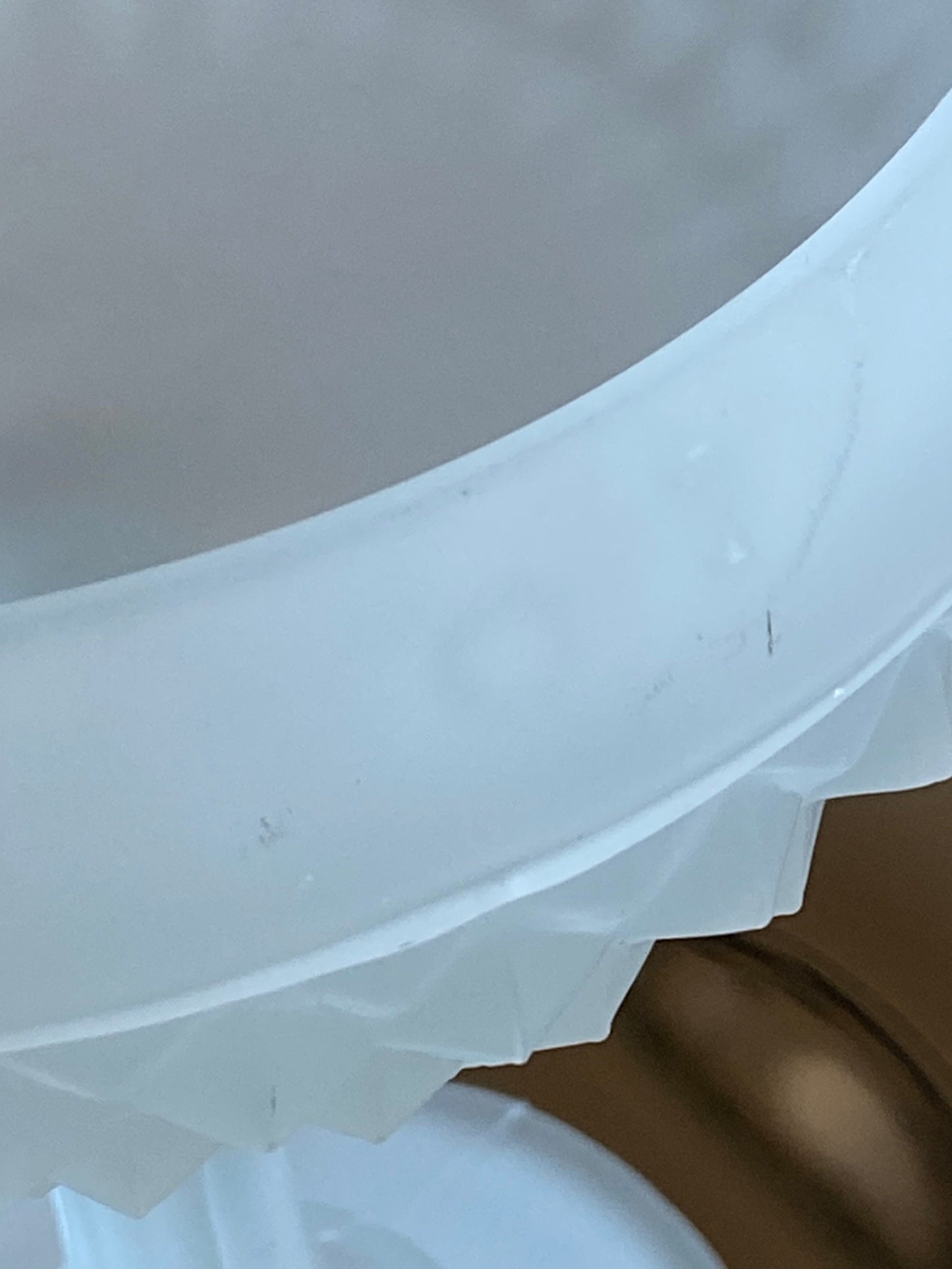 Vintage Indiana Glass Frosted Diamond Point Pedestal Dish