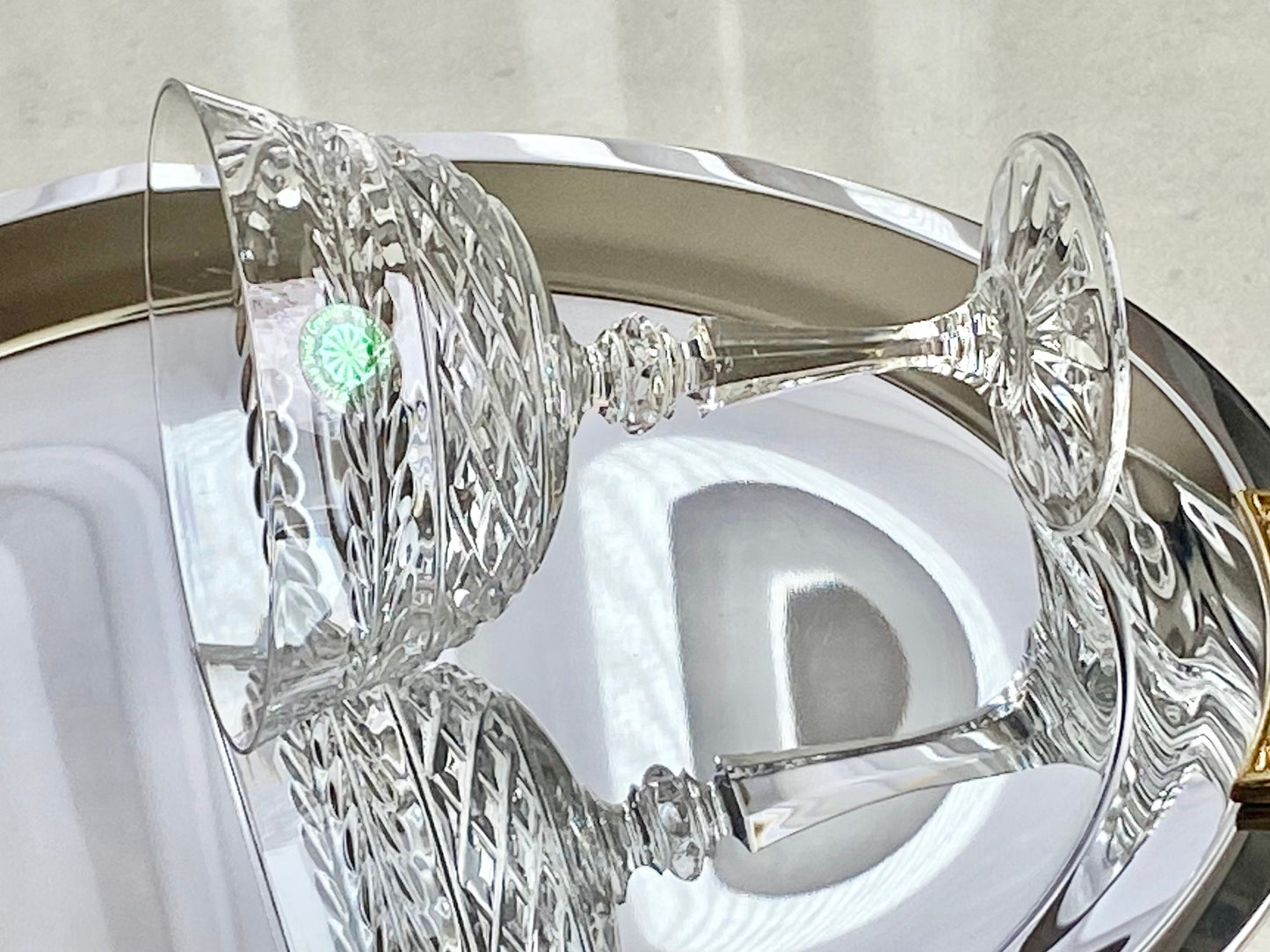 Vintage Galway Crystal Leah Glasses with original stickers - Set of 8