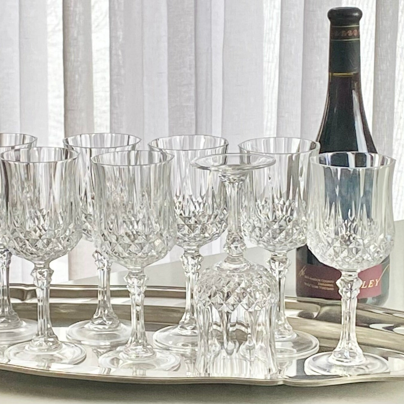 Vintage Cristal D'Arques-Durand Longchamp Glasses - Set of 12