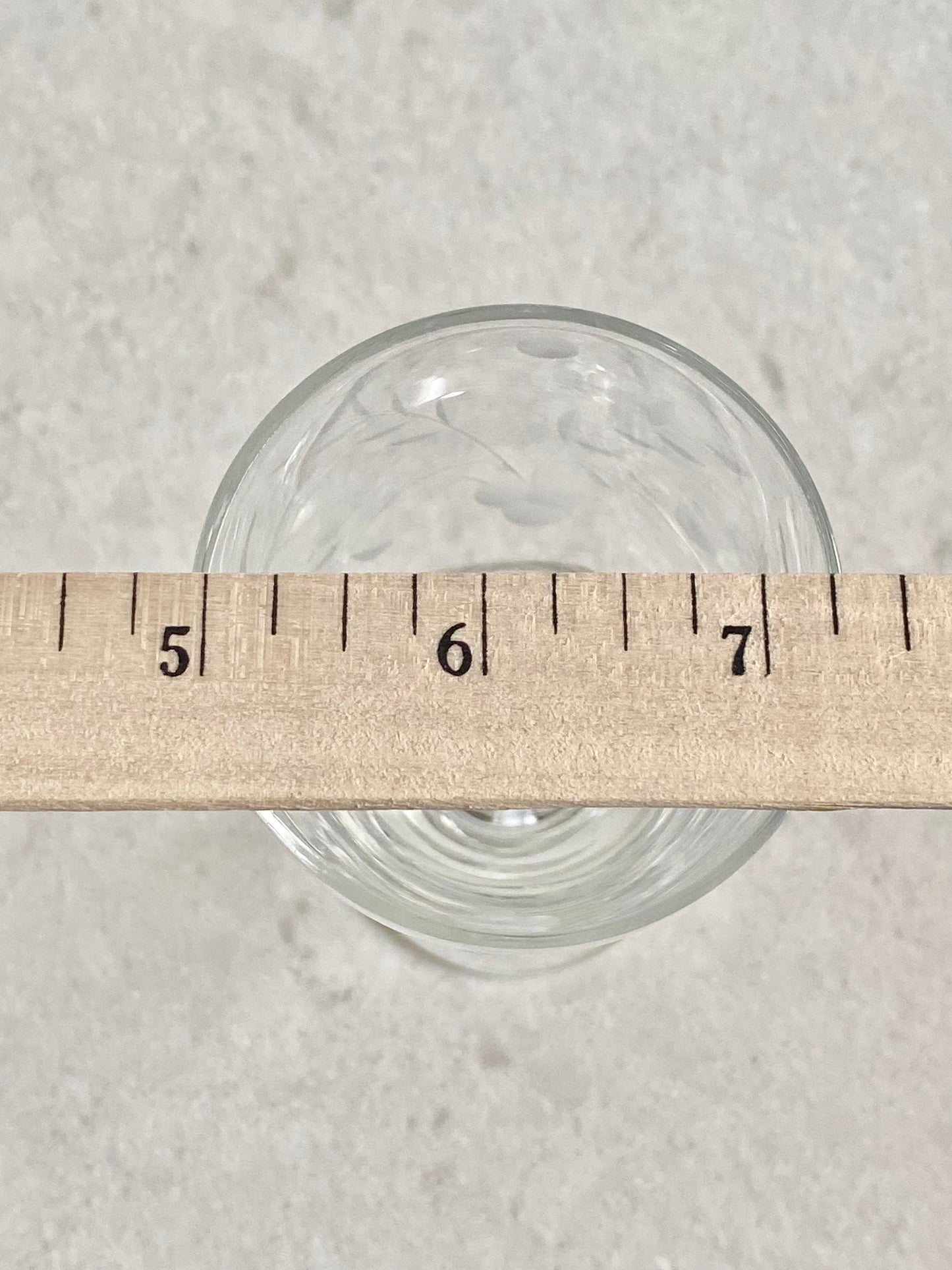 Vintage Etched Ball Stemmed Glasses - Set of 6 (Set #123B)