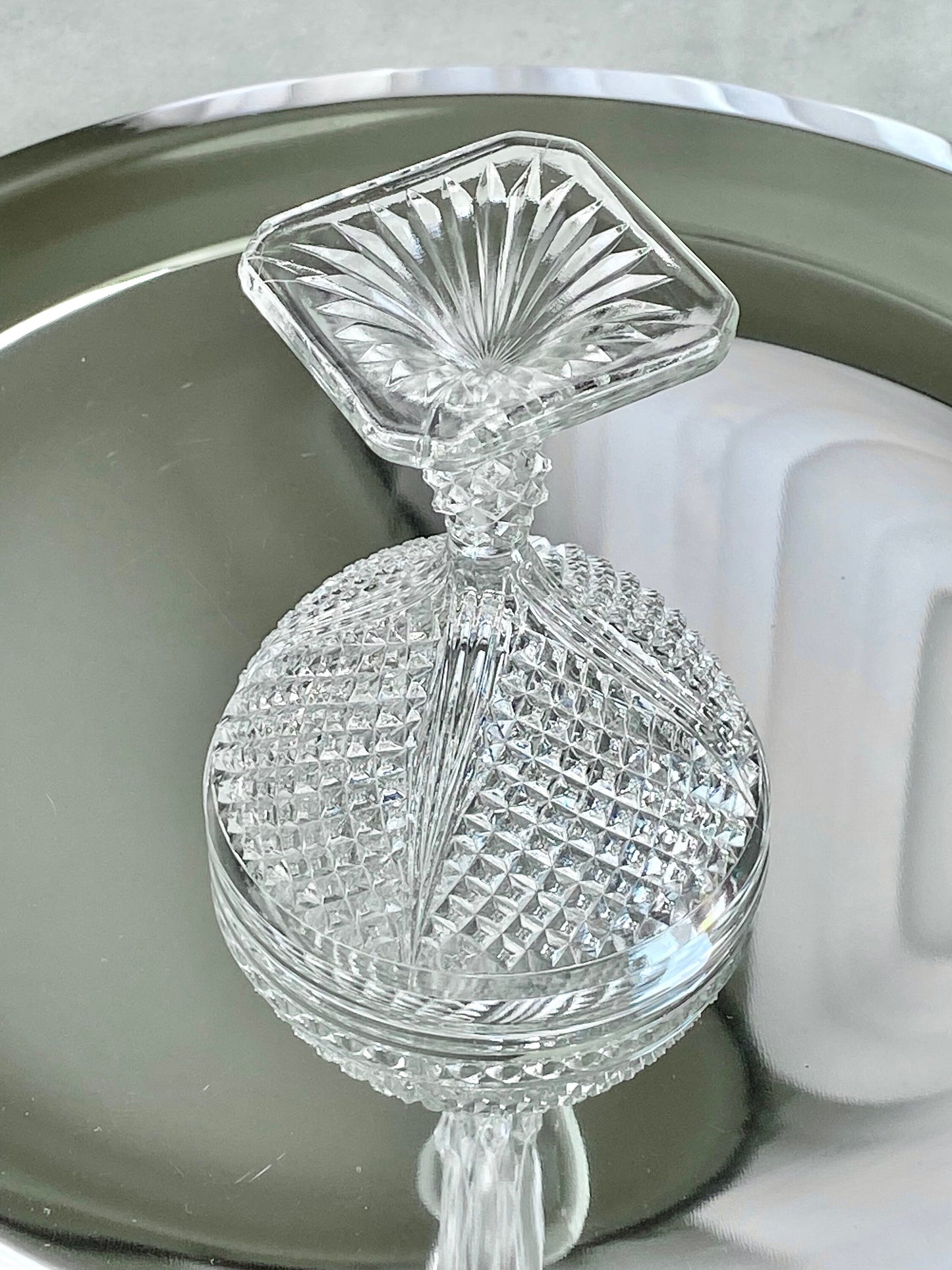 Vintage Diamond Point Hobnail Champagne Coupes - Set of 5