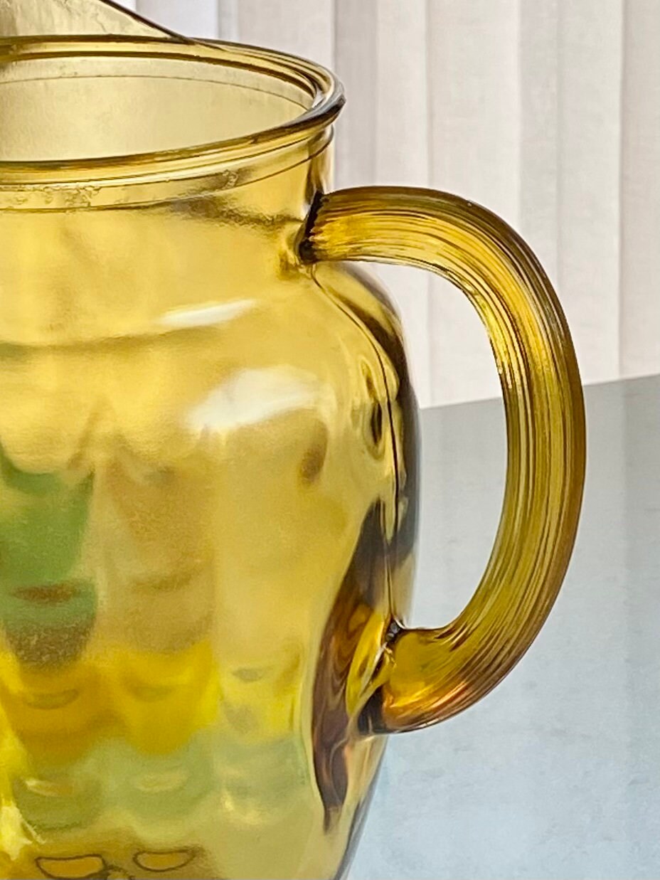Vintage Anchor Hocking Honey Gold Pitcher