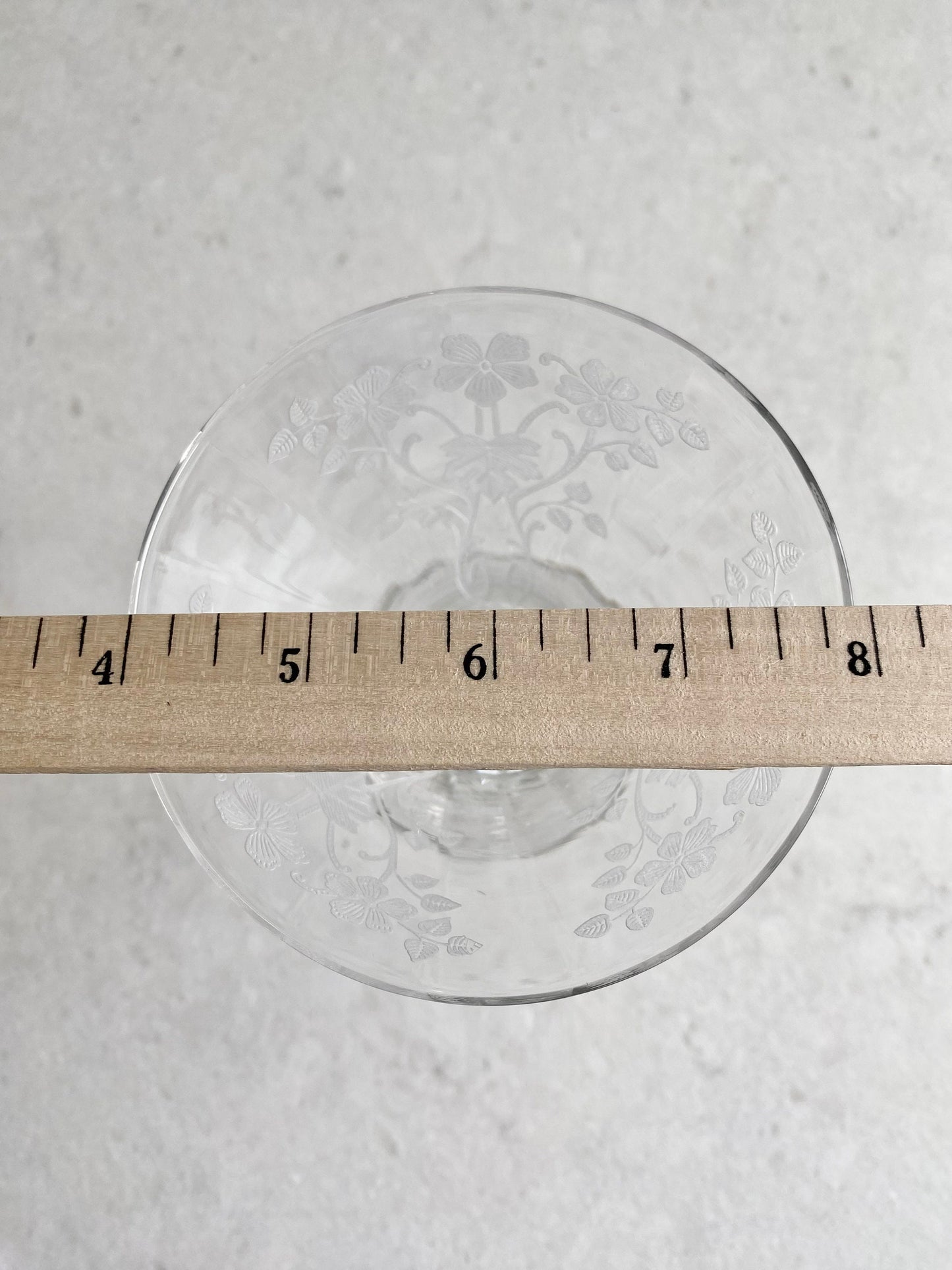 Vintage Morgantown Baden Vintage Etched Glasses - Set of 8