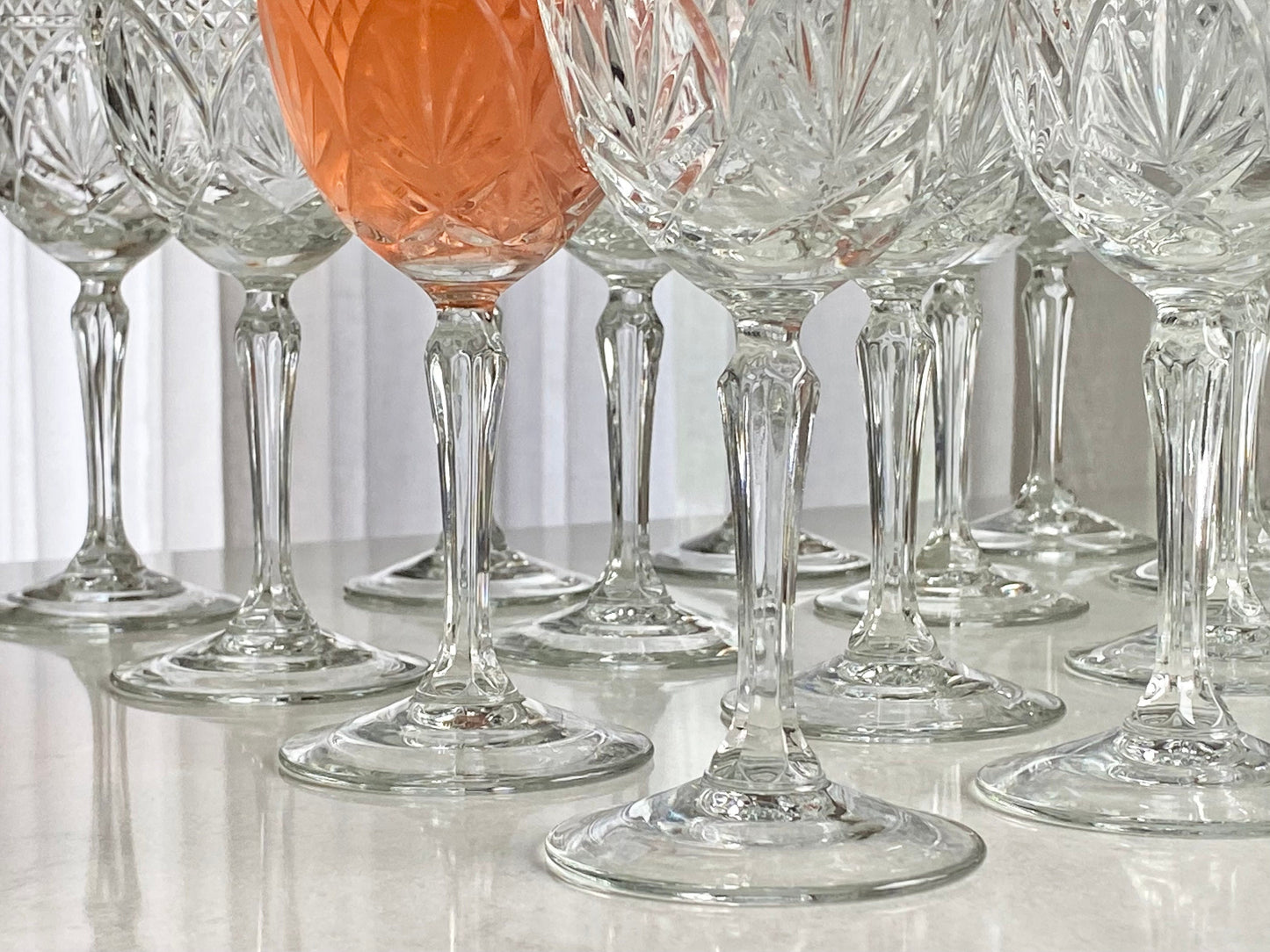 Vintage Cristal D'Arques-Durand Luminarc Antique Pattern Glasses - 24 available