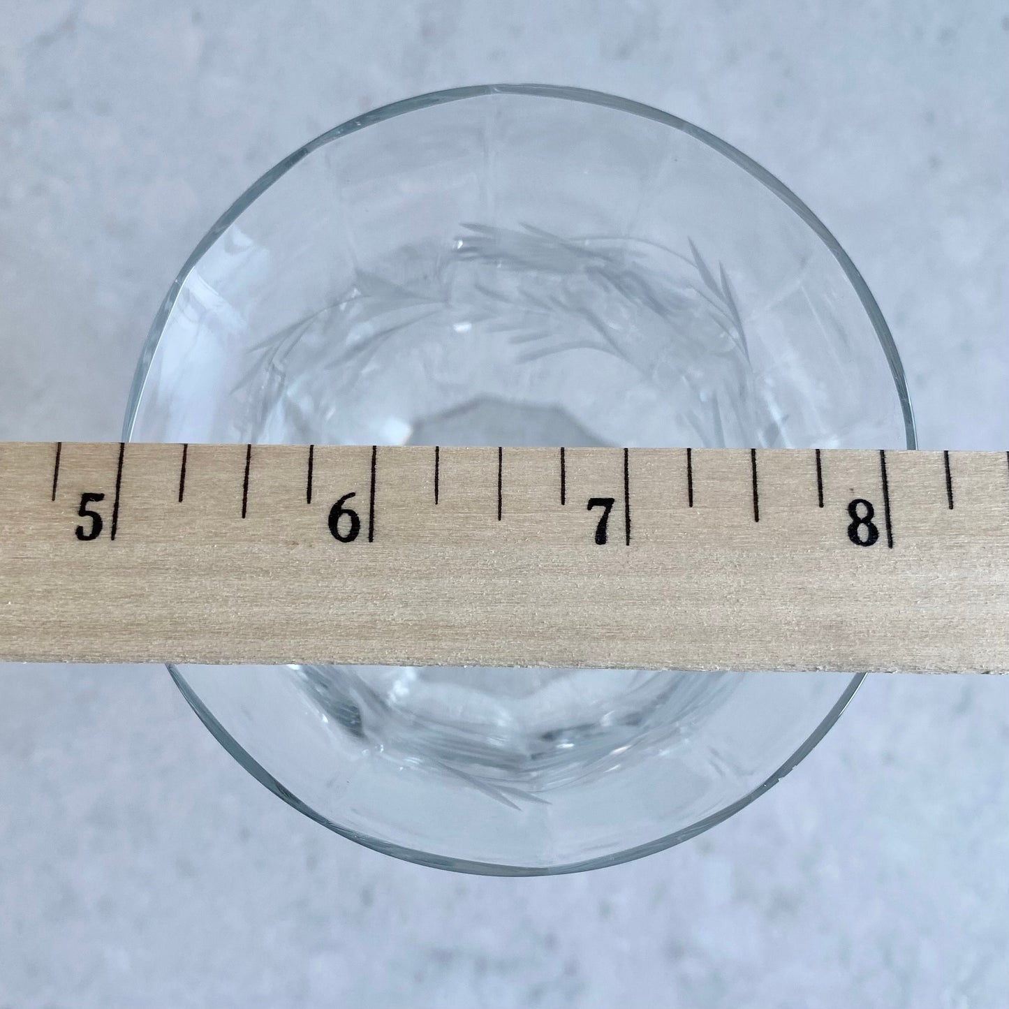 Vintage Etched Optic Panel Glasses - Set of 6