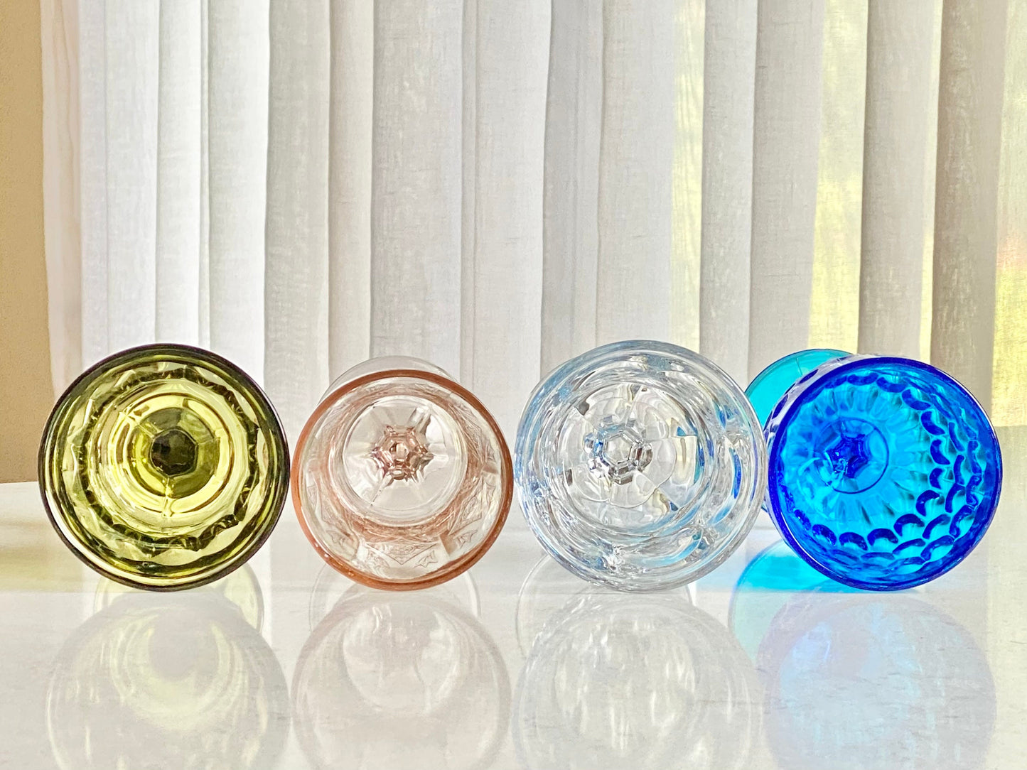 Mixed Set of Four (4) Vintage MCM Glasses (Set #523A)