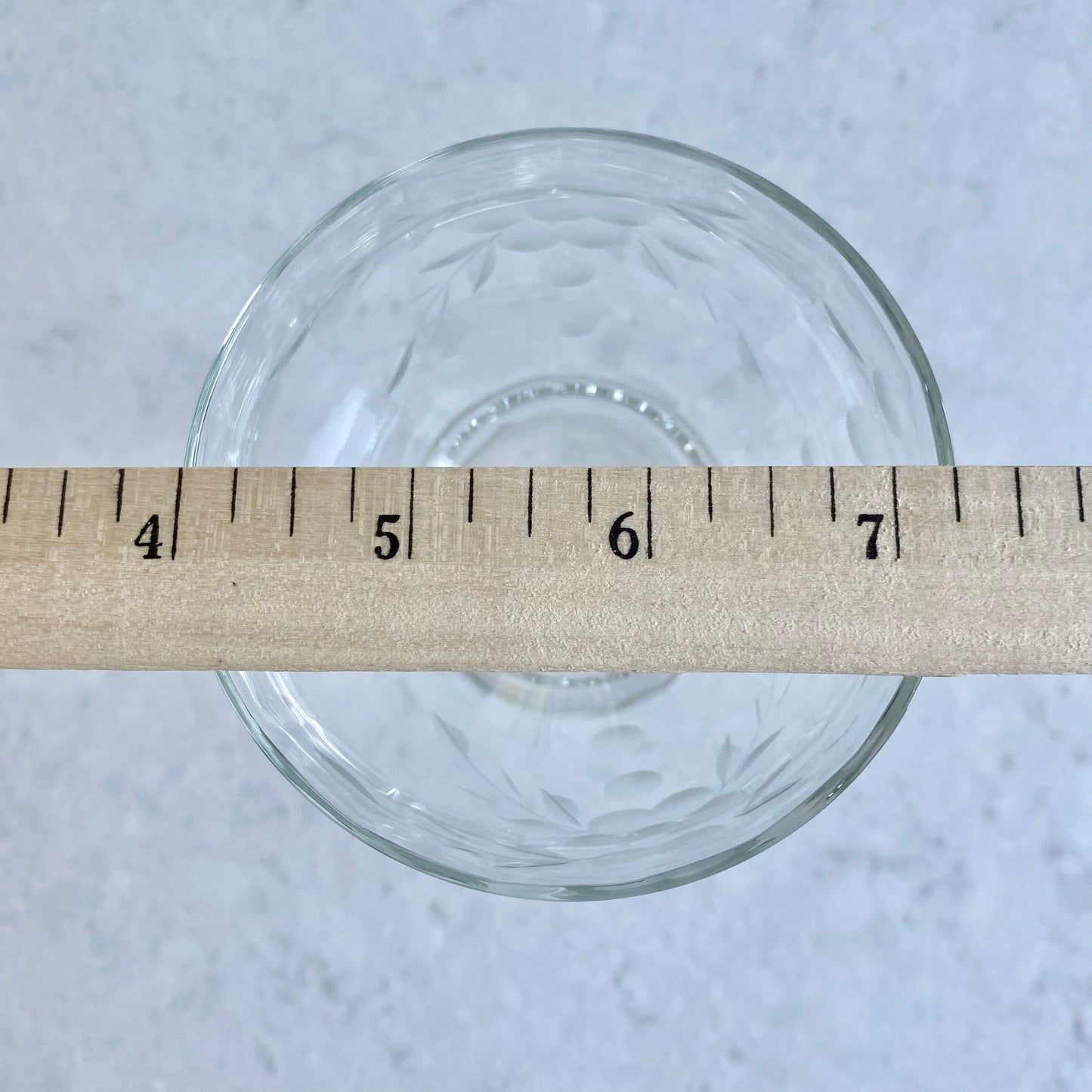 Vintage Weston Glass Etched Optic Panel Goblets - Set of 12