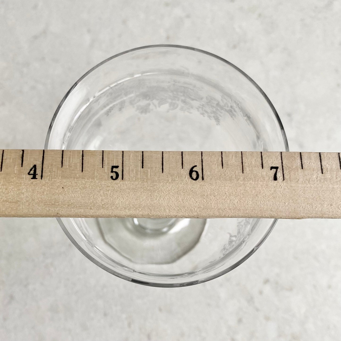 Vintage Etched Optic Panel Glasses - Set of 6 (Set #623K)