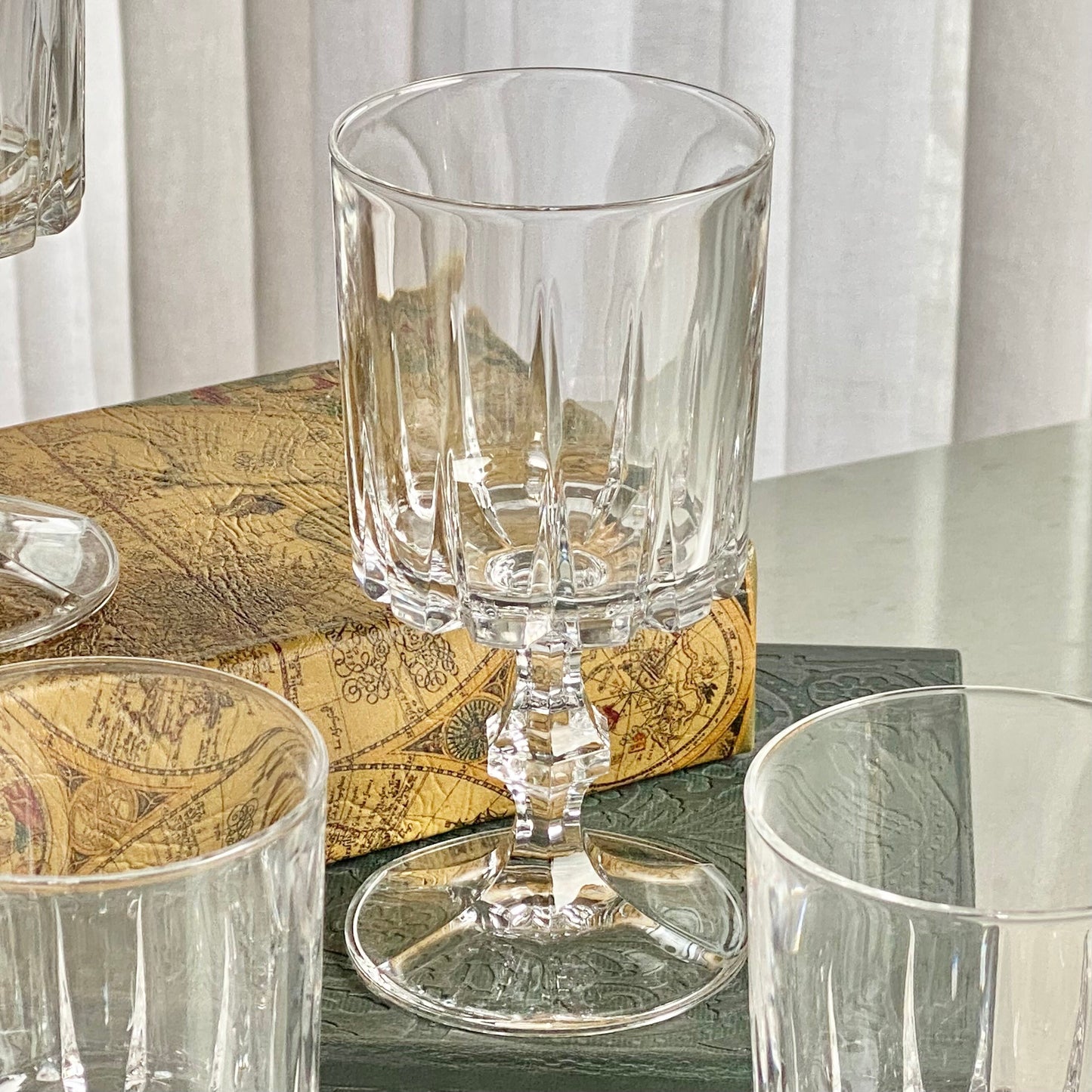 Vintage Royal Crystal Rock Zeus Glasses - Set of 4