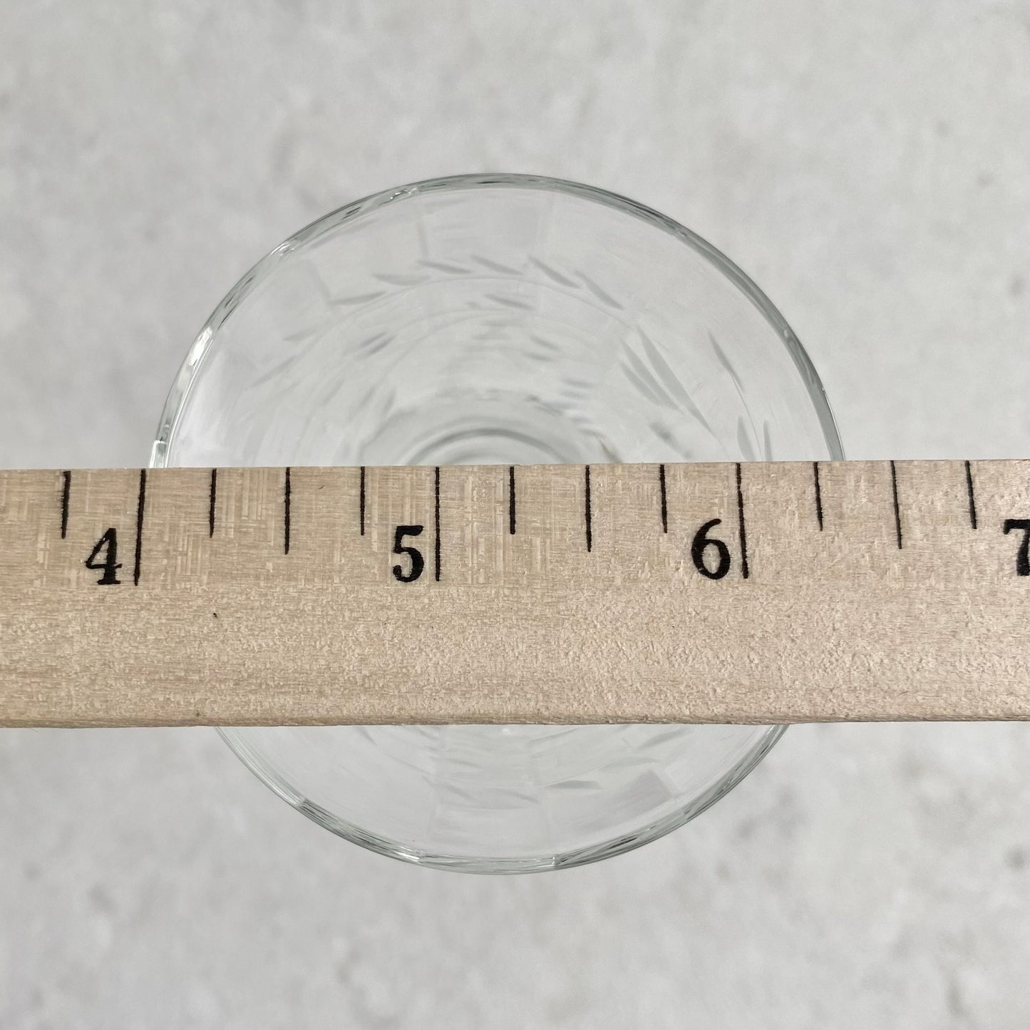 Vintage Etched Optic Panel Glasses - Set of 8 (Set #852D)