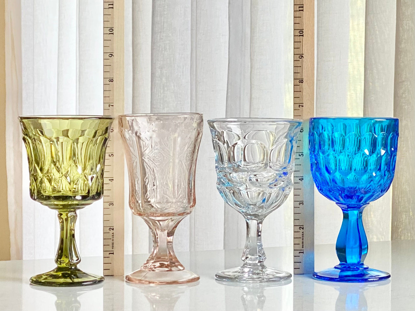 Mixed Set of Four (4) Vintage MCM Glasses (Set #523A)