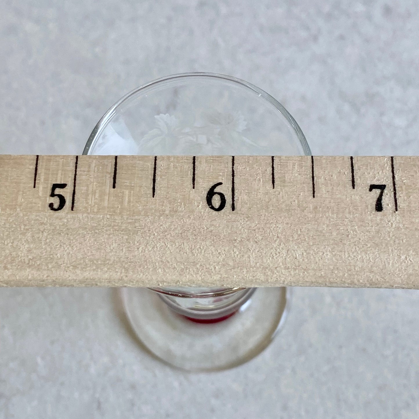 Vintage Etched Cordial / Tasting Glasses - Set of 6