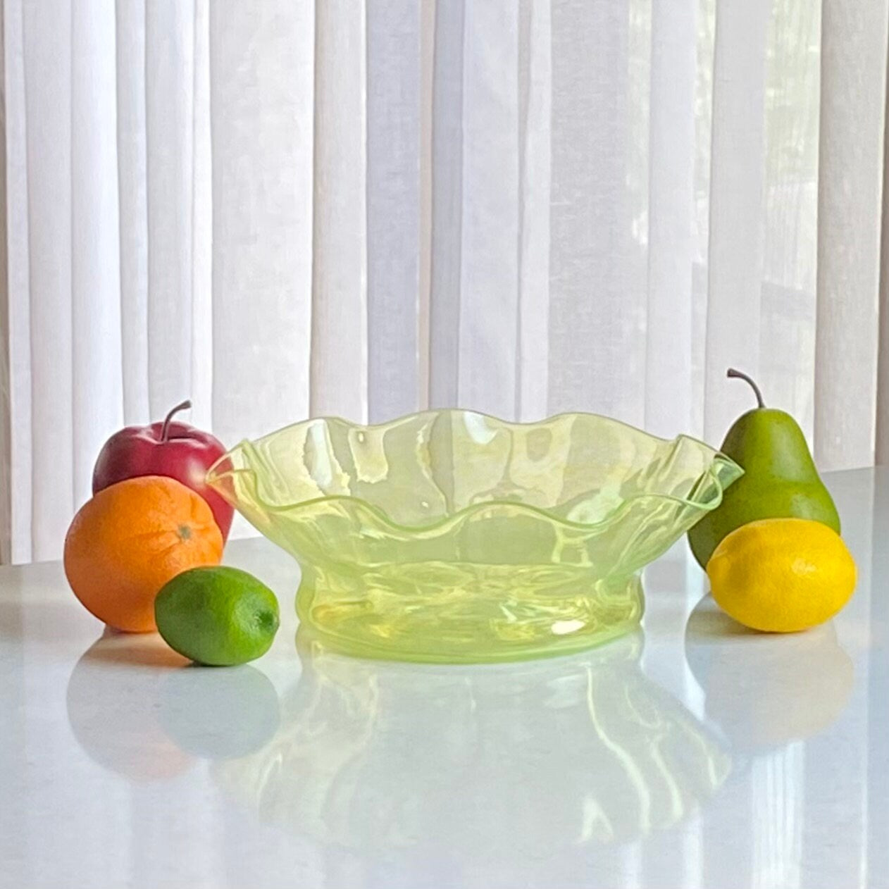 Vintage Wheaton Village Signed Hand Blown 11 inch Bowl - circa 1993