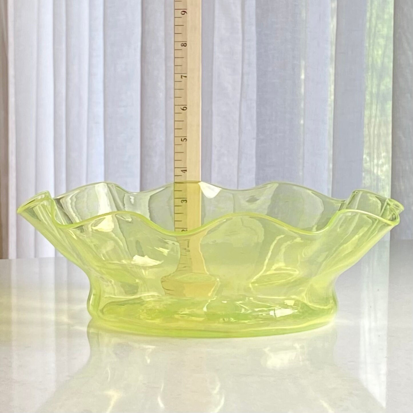 Vintage Wheaton Village Signed Hand Blown 11 inch Bowl - circa 1993