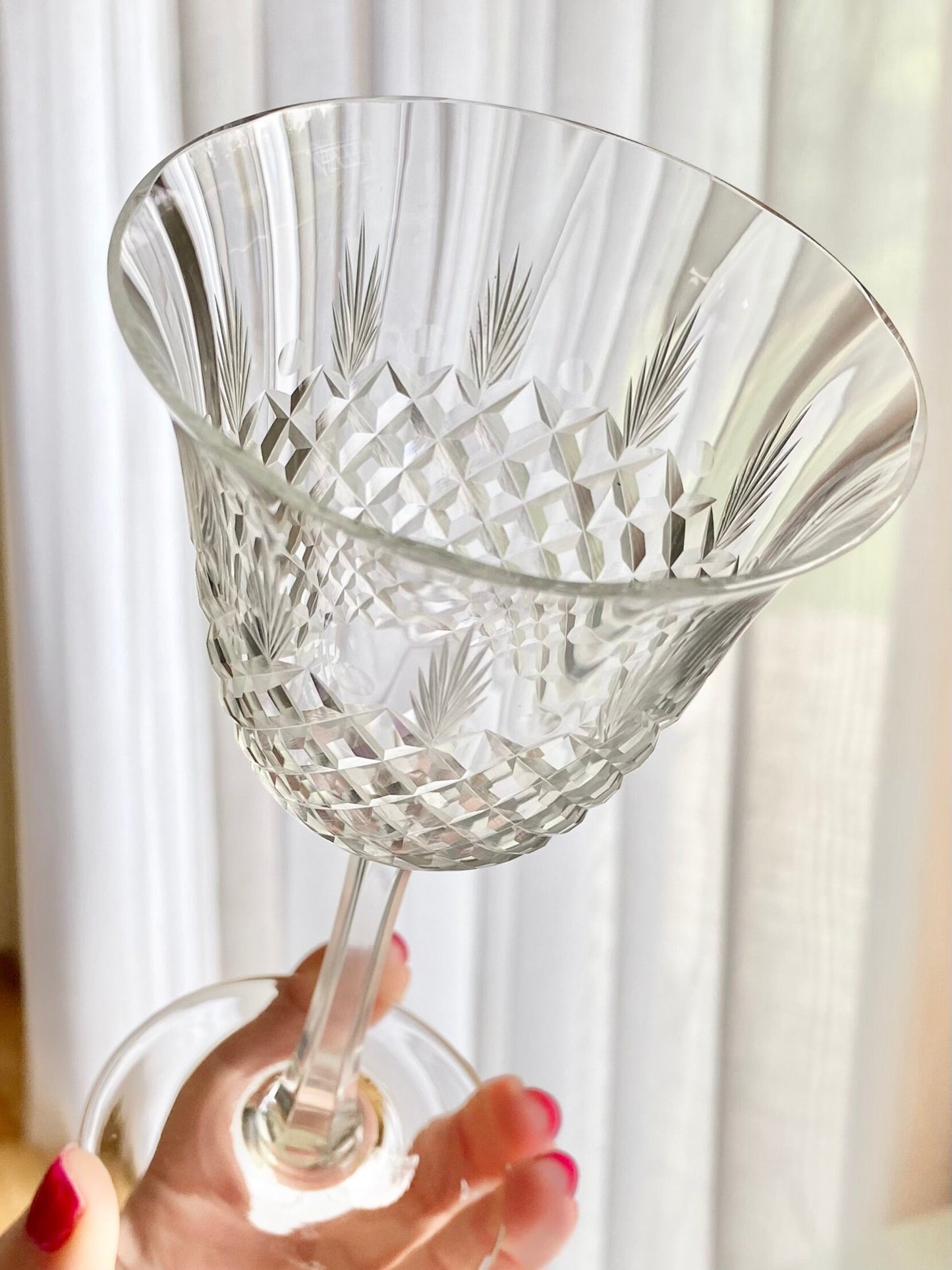 Vintage Criss Cut Glasses - Set of 8