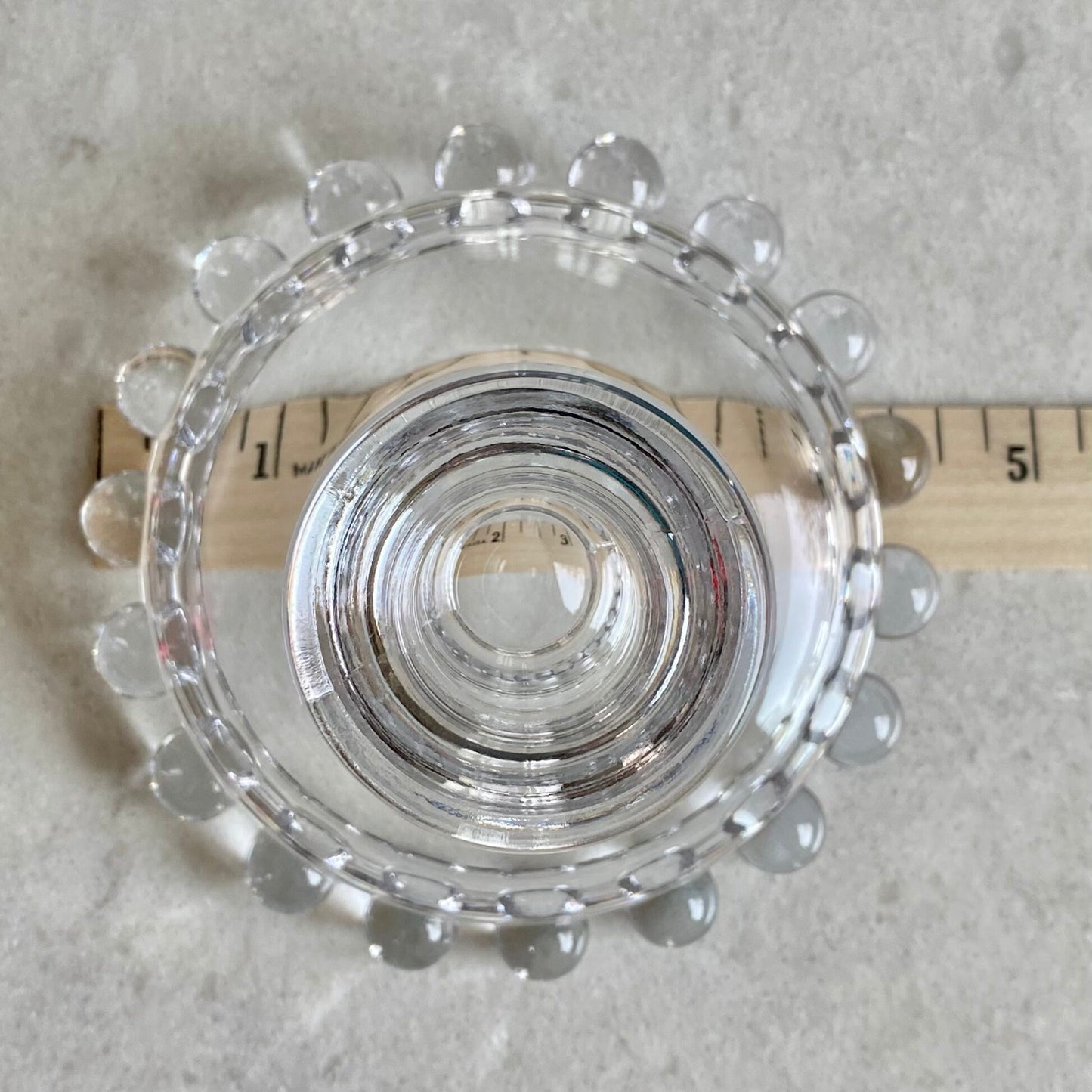 Vintage Imperial Glass Candlewick Beaded Edge Candle Holders (circa 1936 - 1984) - Set of 2