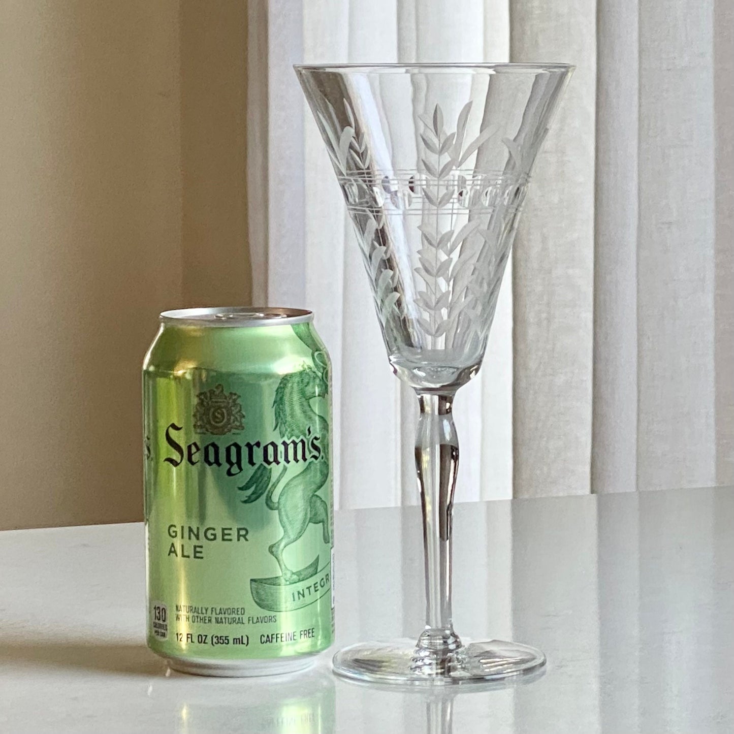Vintage Etched Glasses - Set of 10 (Set #723)