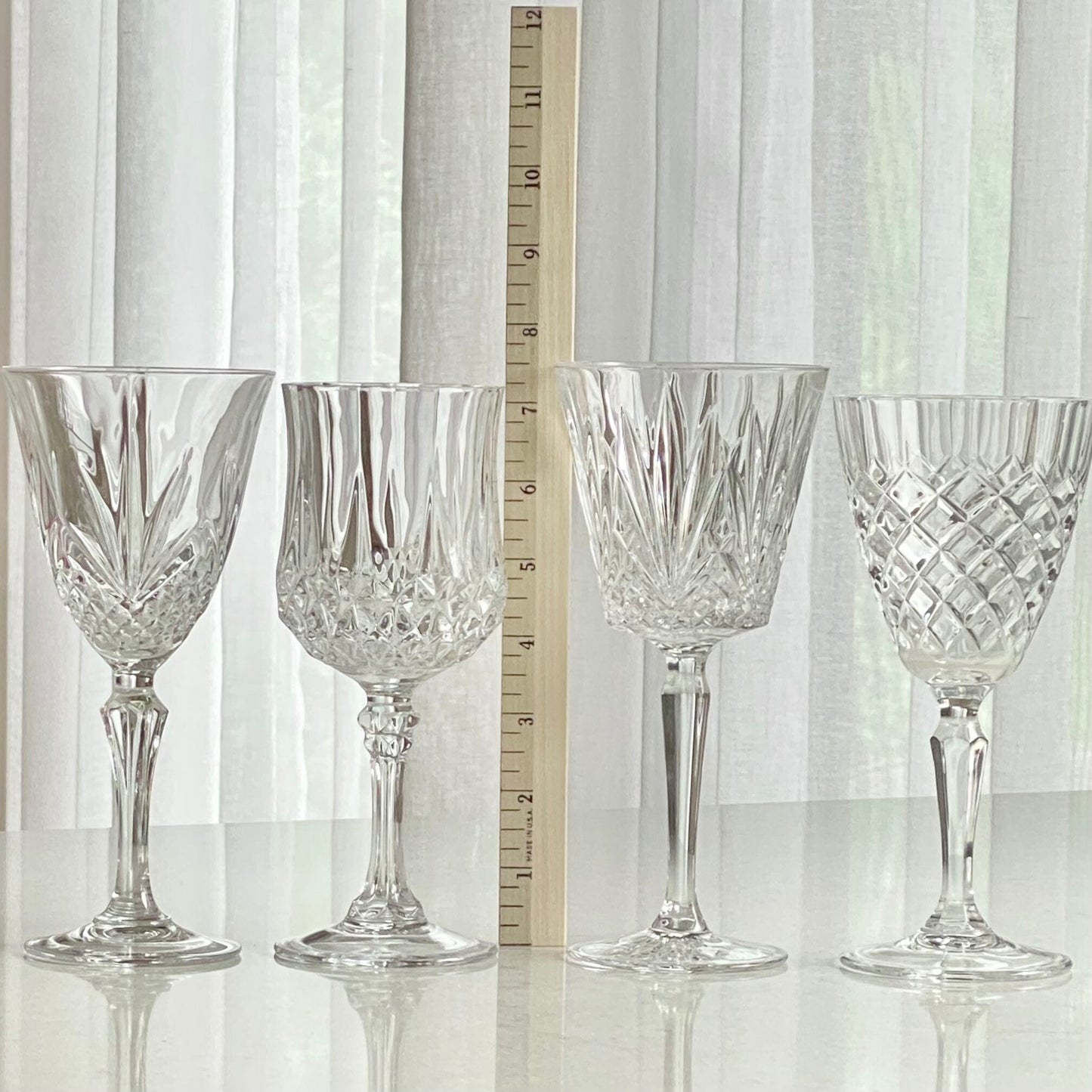 Mixed Set of Four (4) Vintage Glasses
