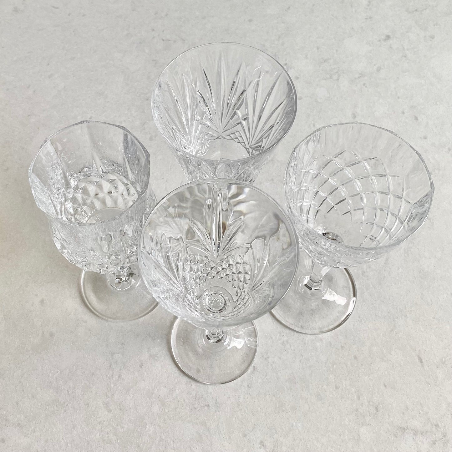 Mixed Set of Four (4) Vintage Glasses