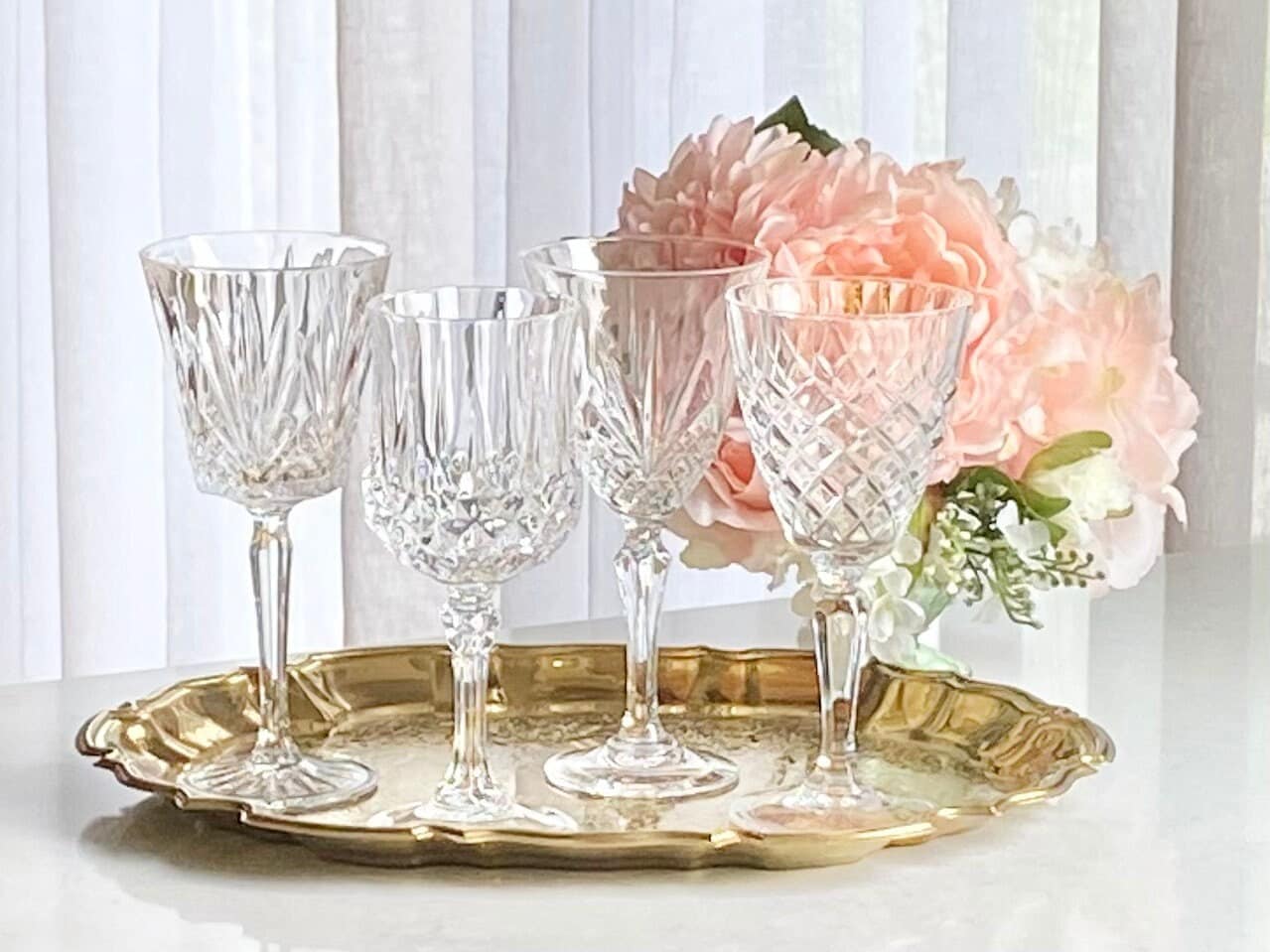 Mixed Set of Four (4) Vintage Glasses