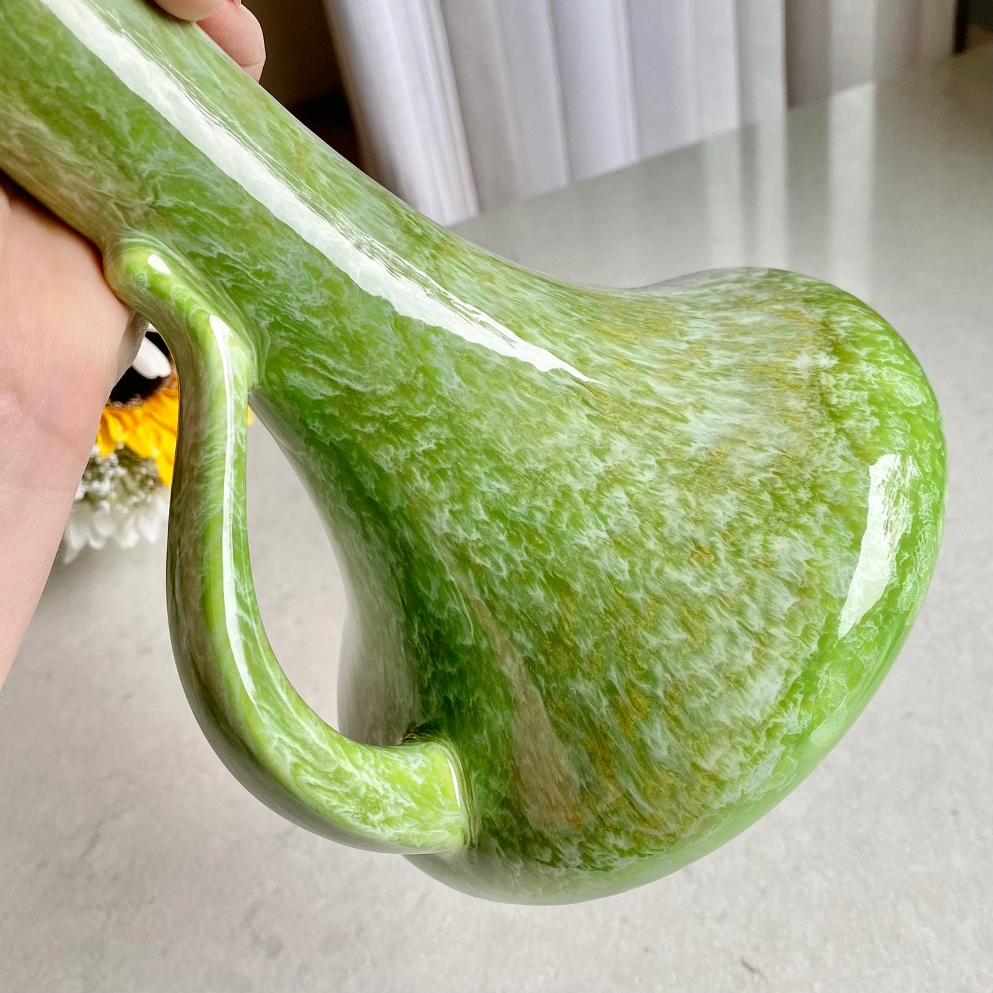 Vintage Royal Haeger Green Drip Glaze Pitcher / Vase
