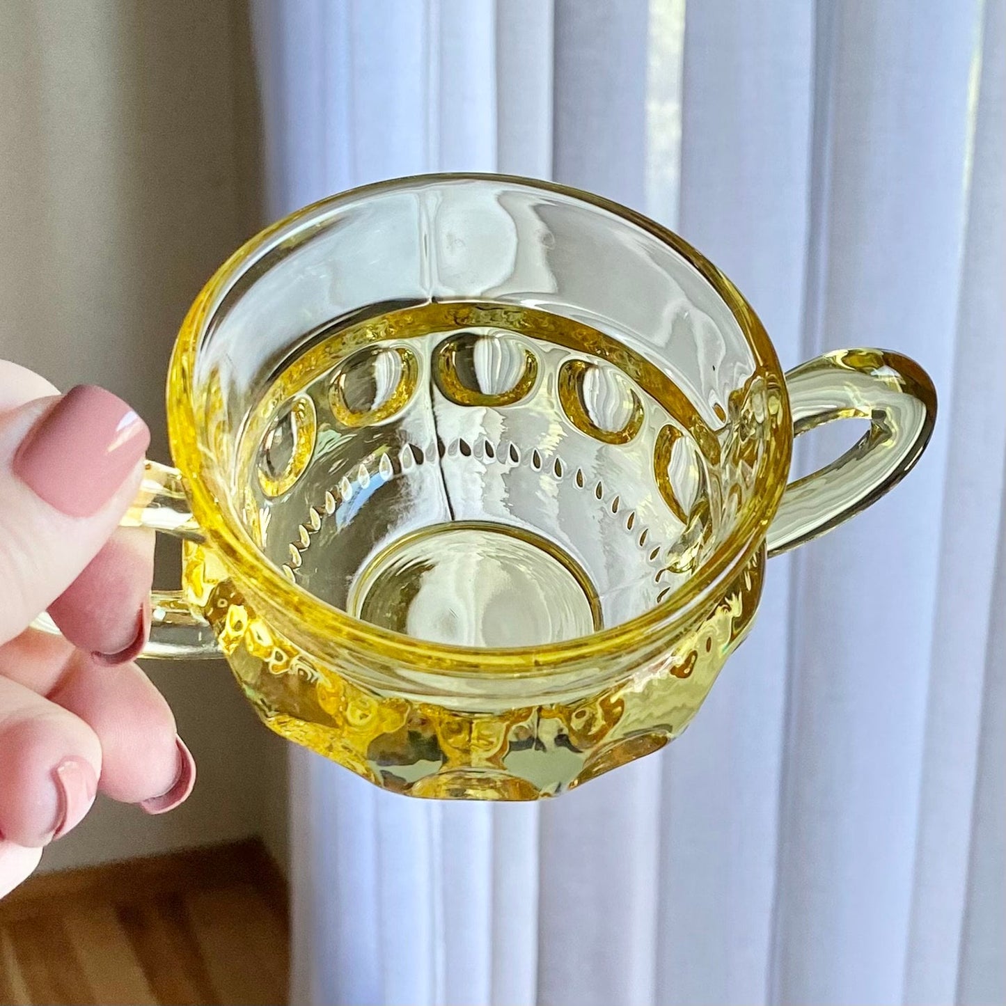Vintage Colony Kings Crown Topaz Sugar and Creamer Set