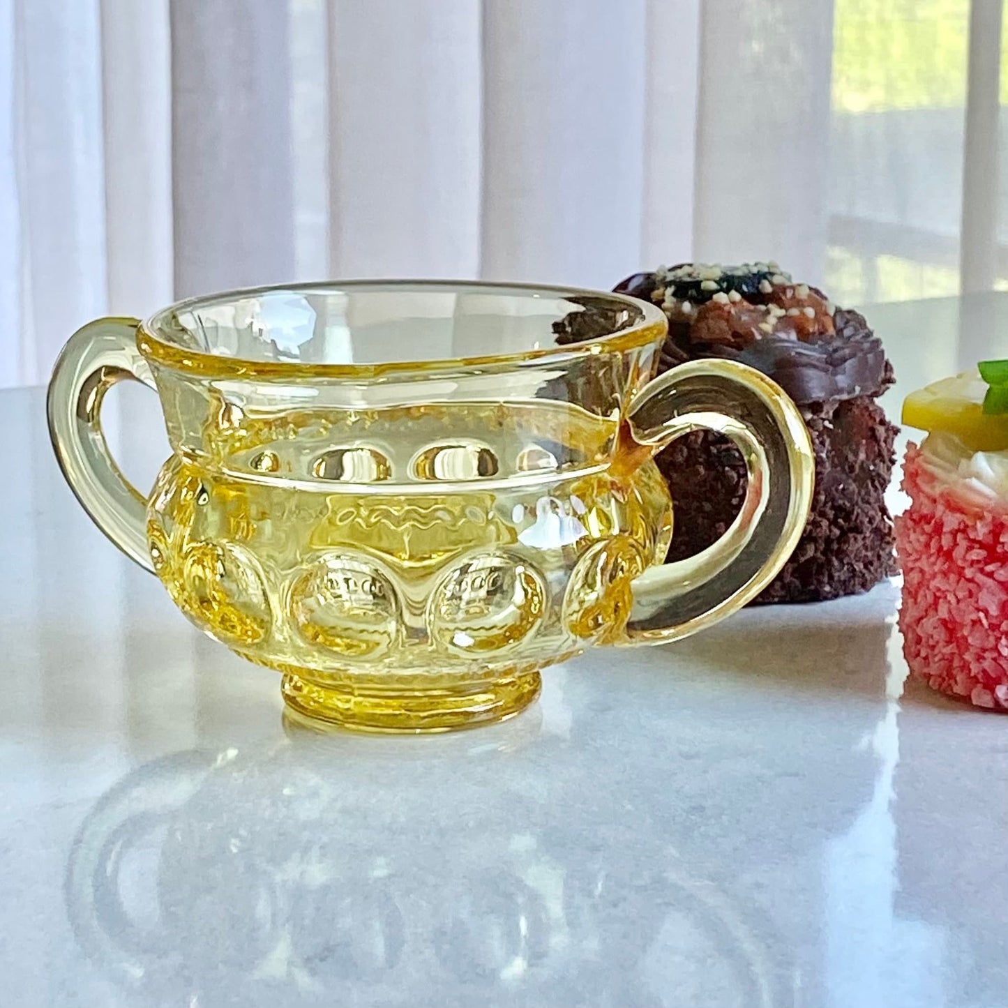 Vintage Colony Kings Crown Topaz Sugar and Creamer Set