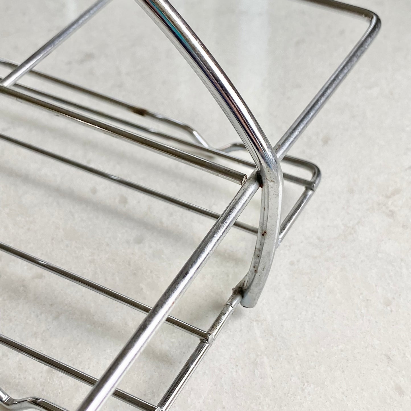 Vintage MCM Ombre Metallic Roly Poly Glasses with Carrier Caddy