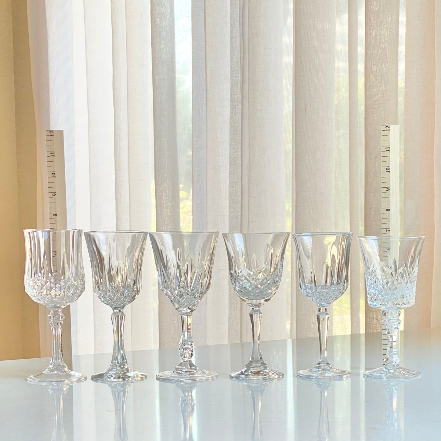 Mixed Set of Six (6) Vintage Glasses (Set 6D)