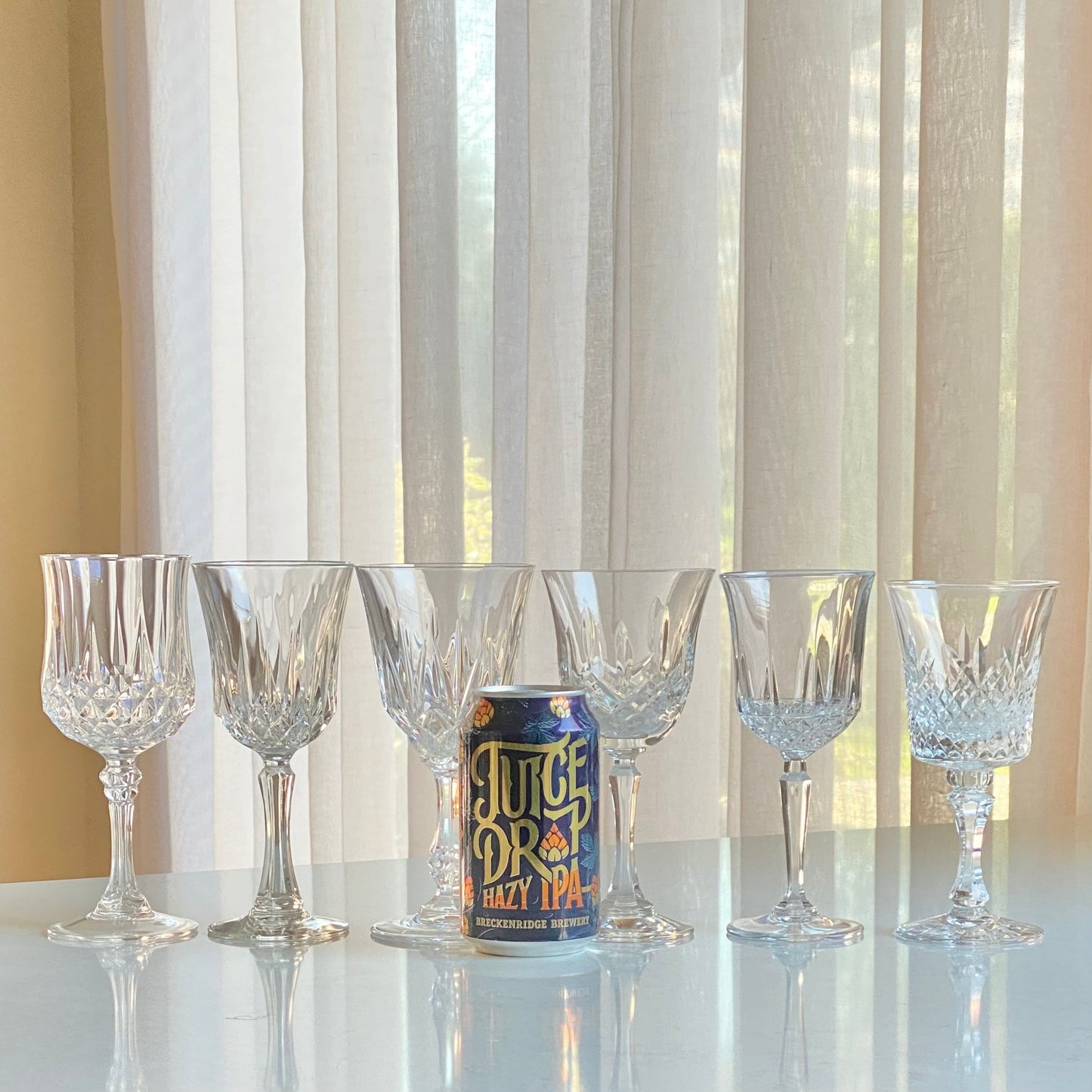 Mixed Set of Six (6) Vintage Glasses (Set 6D)