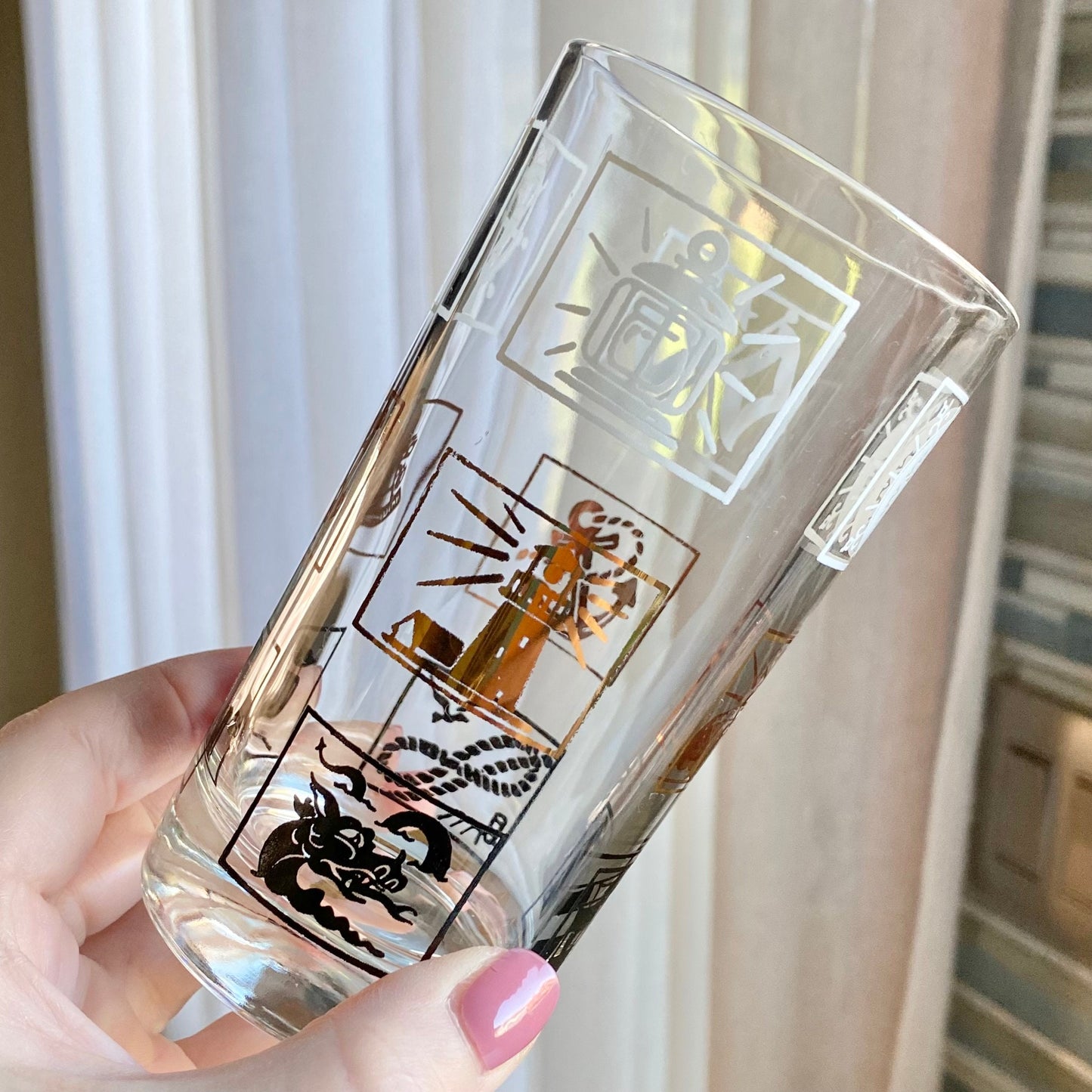 Vintage Nautical Themed Tumblers - Set of 4