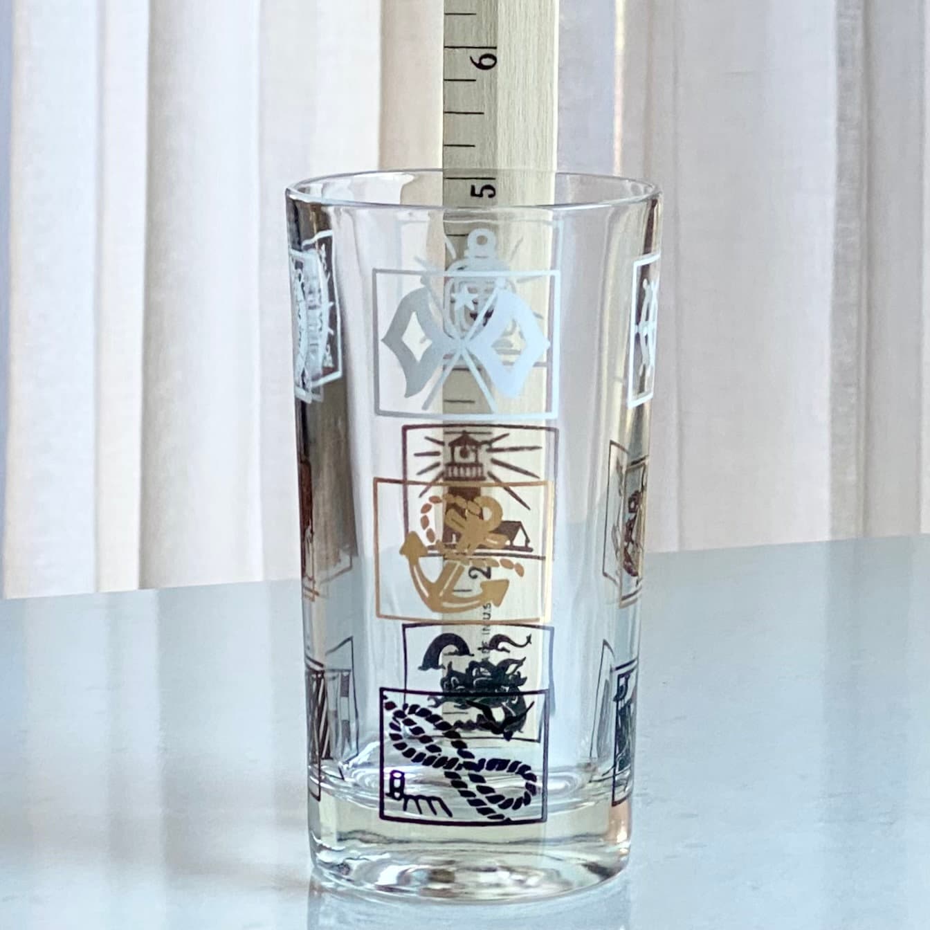 Vintage Nautical Themed Tumblers - Set of 4