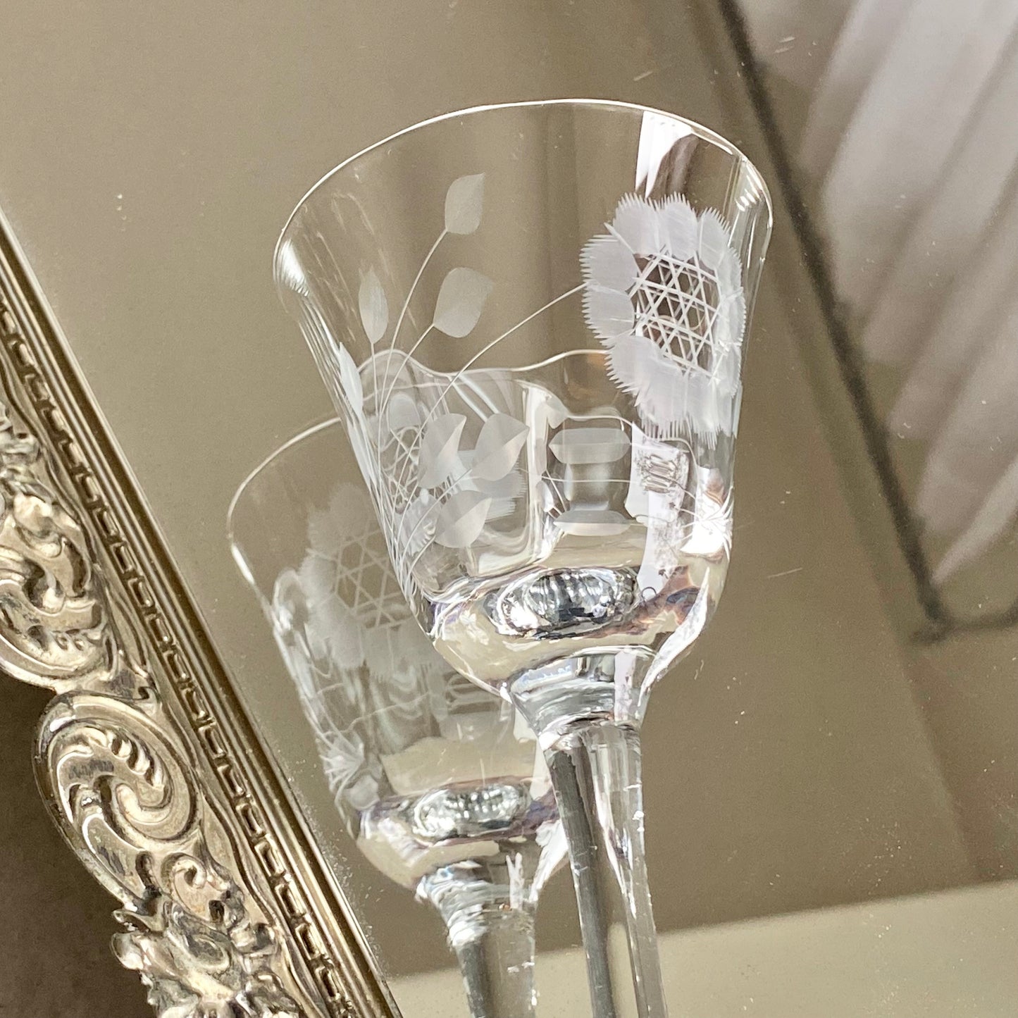 Vintage WJ Hughes Cornflower Glasses - Set of 6