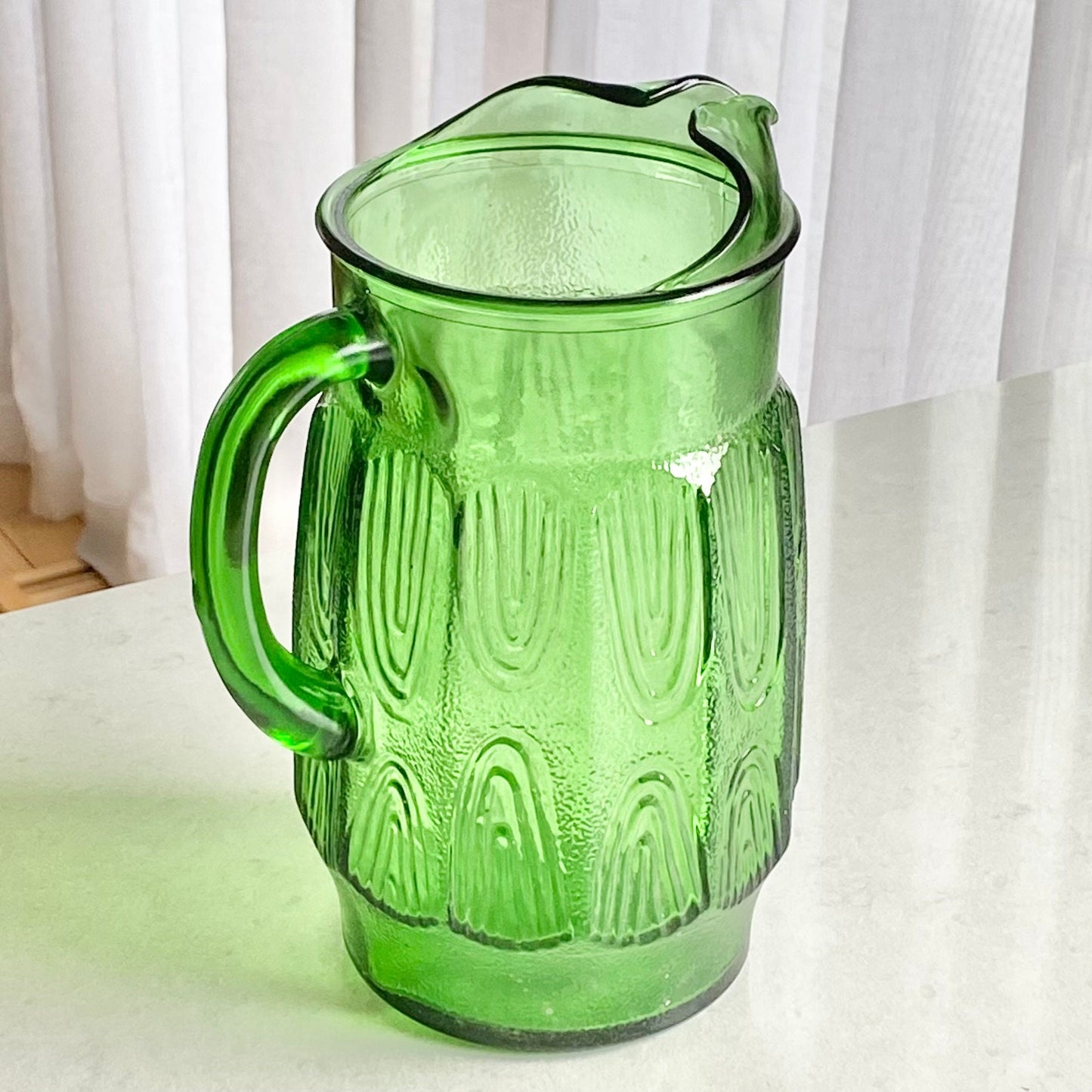 Vintage Anchor Hocking Green Pitcher