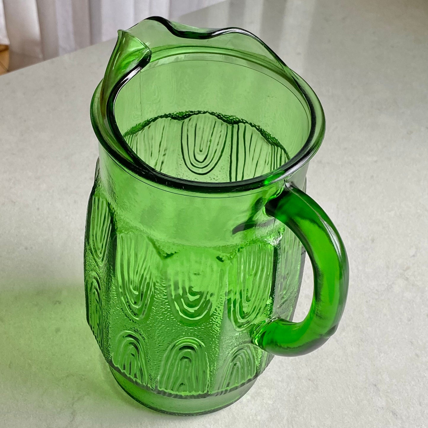 Vintage Anchor Hocking Green Pitcher
