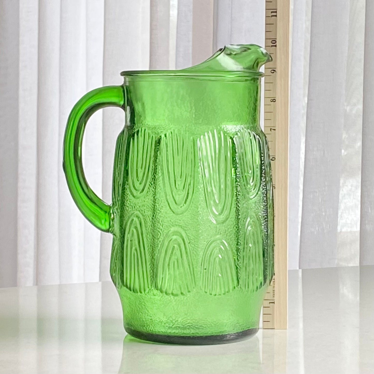 Vintage Anchor Hocking Green Pitcher