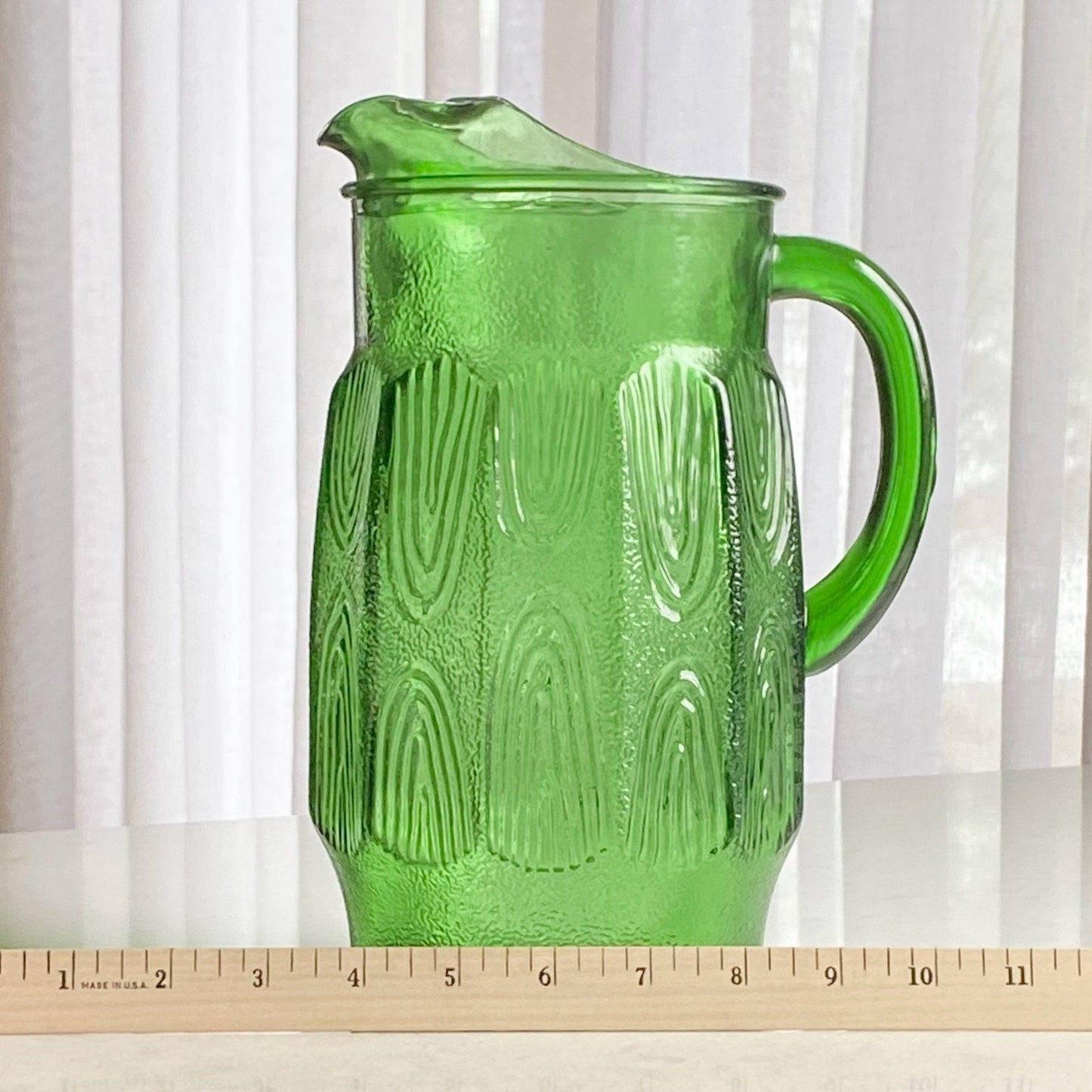 Vintage Anchor Hocking Green Pitcher