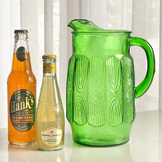 Vintage Anchor Hocking Green Pitcher